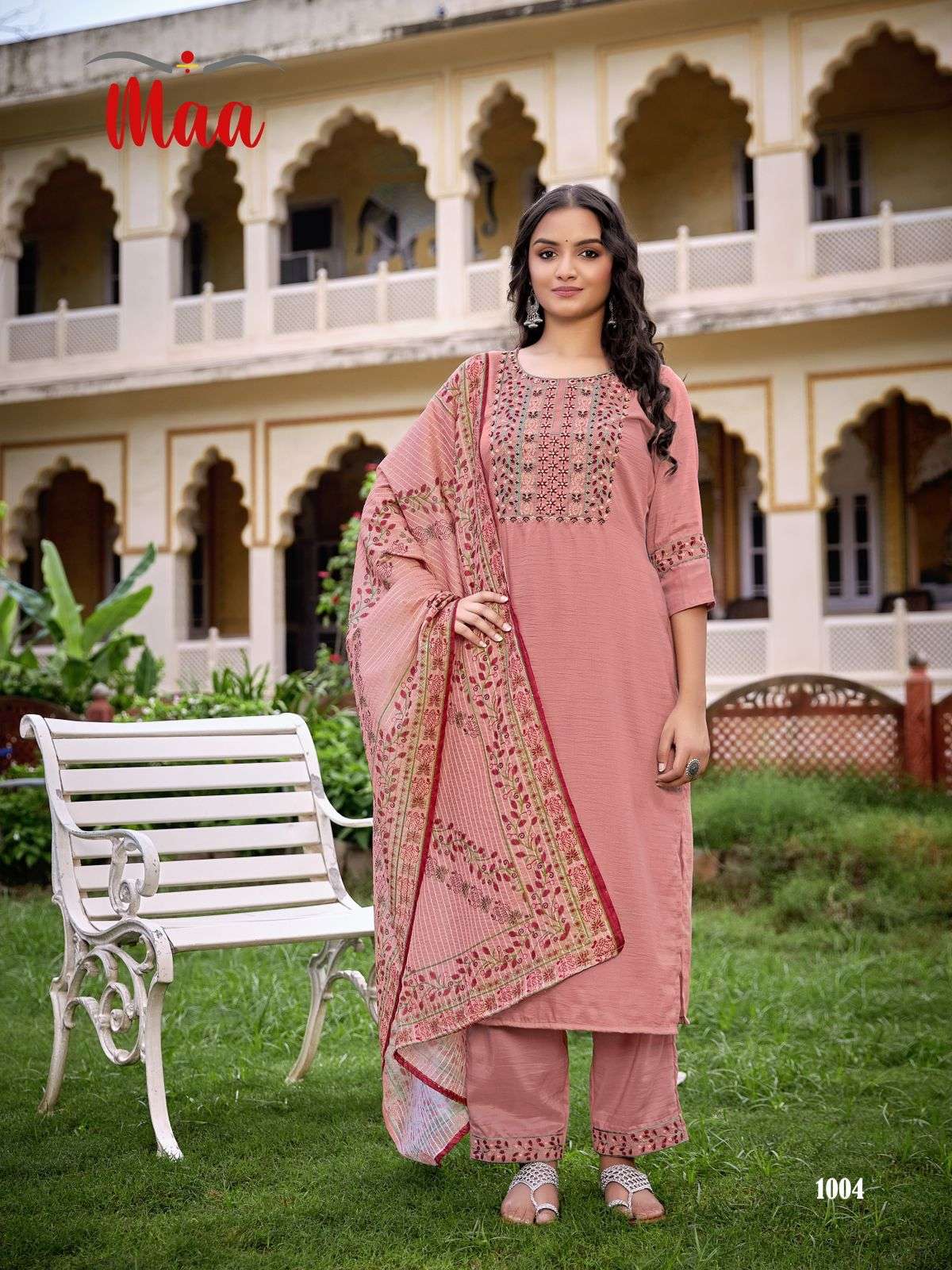HAZEL BY MAA CREATION 1001 TO 1004 SERIES DESIGNER SUITS COLLECTION BEAUTIFUL STYLISH COLORFUL FANCY PARTY WEAR & OCCASIONAL WEAR CHINNON SILK DRESSES AT WHOLESALE PRICE