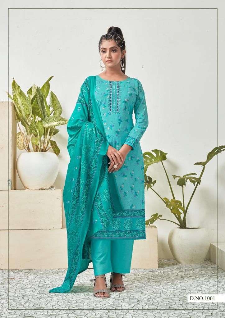 TAPSII BY YASHIKA TRENDS 1001 TO 1006 SERIES BEAUTIFUL SUITS STYLISH FANCY COLORFUL PARTY WEAR & OCCASIONAL WEAR HEAVY COTTON DRESSES AT WHOLESALE PRICE