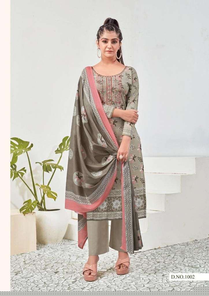 TAPSII BY YASHIKA TRENDS 1001 TO 1006 SERIES BEAUTIFUL SUITS STYLISH FANCY COLORFUL PARTY WEAR & OCCASIONAL WEAR HEAVY COTTON DRESSES AT WHOLESALE PRICE