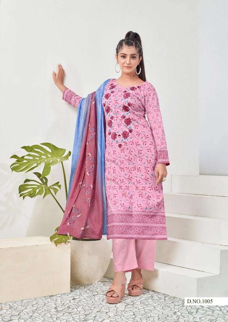 TAPSII BY YASHIKA TRENDS 1001 TO 1006 SERIES BEAUTIFUL SUITS STYLISH FANCY COLORFUL PARTY WEAR & OCCASIONAL WEAR HEAVY COTTON DRESSES AT WHOLESALE PRICE