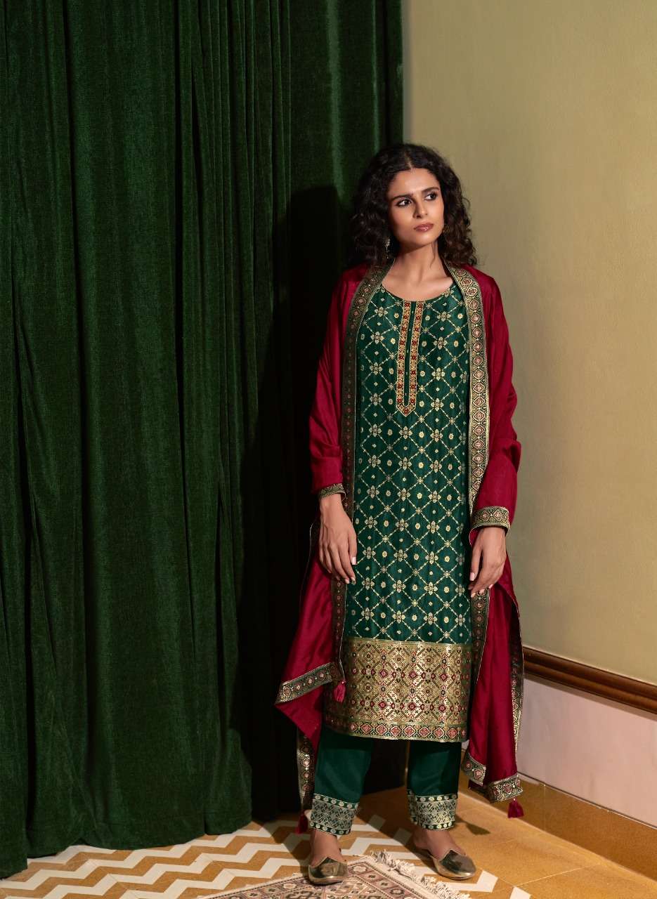 BANARAS VOL-2 BY FOUR BUTTONS 1991 TO 1996 SERIES BEAUTIFUL SUITS COLORFUL STYLISH FANCY CASUAL WEAR & ETHNIC WEAR PURE DOLA SILK DRESSES AT WHOLESALE PRICE