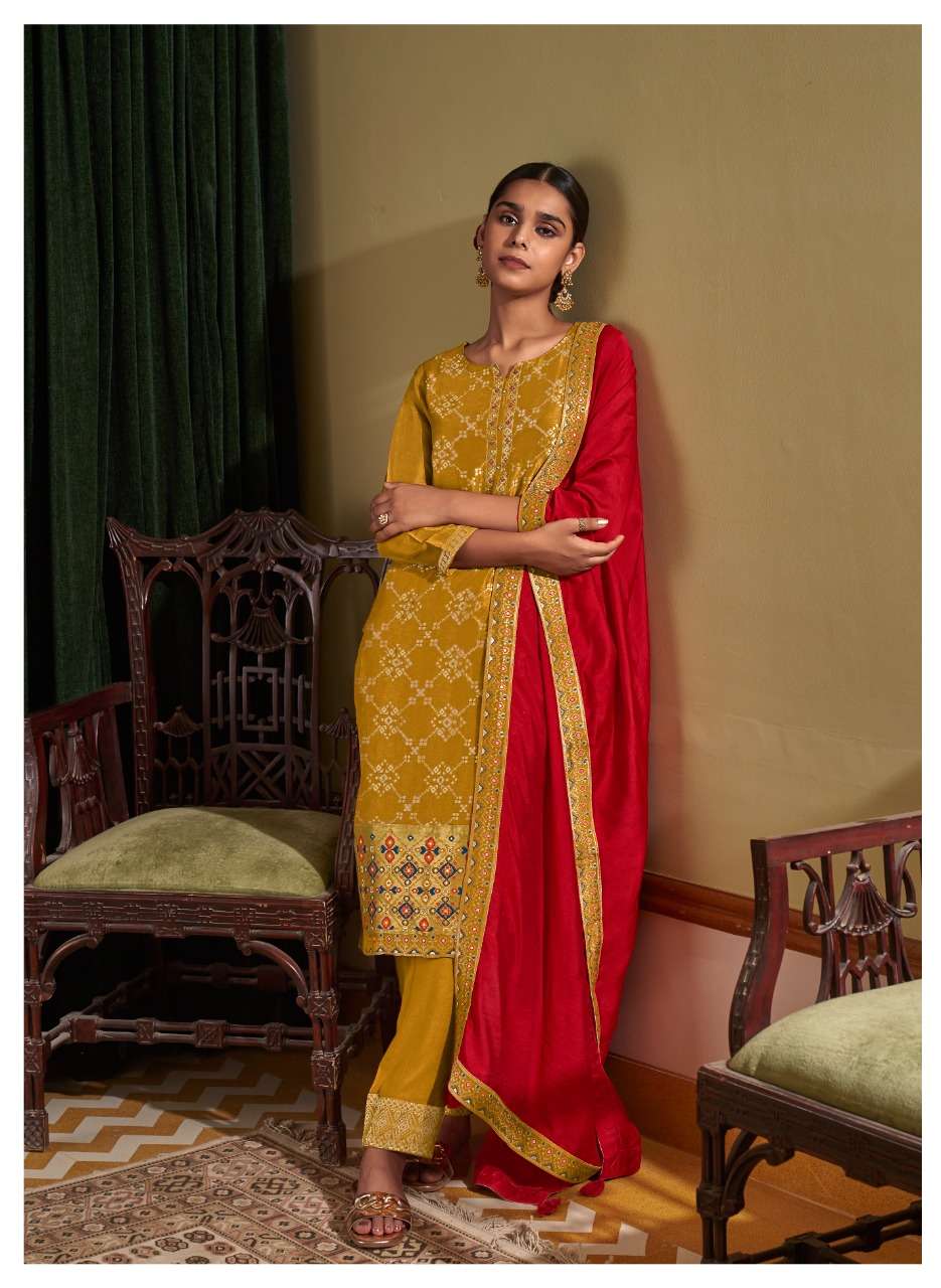 BANARAS VOL-2 BY FOUR BUTTONS 1991 TO 1996 SERIES BEAUTIFUL SUITS COLORFUL STYLISH FANCY CASUAL WEAR & ETHNIC WEAR PURE DOLA SILK DRESSES AT WHOLESALE PRICE