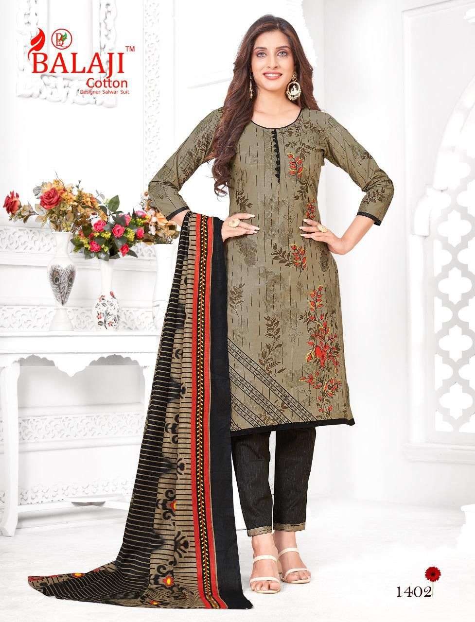 Hungama Vol-14 By Balaji Cotton 1401 To 1412 Series Suits Beautiful Fancy Colorful Stylish Party Wear & Occasional Wear Cotton Dresses At Wholesale Price