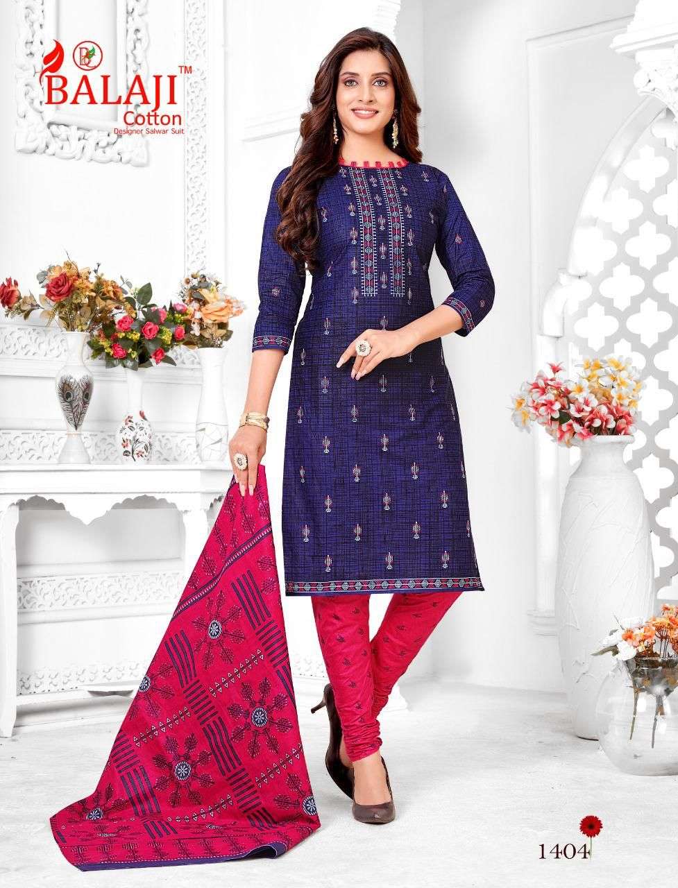 Hungama Vol-14 By Balaji Cotton 1401 To 1412 Series Suits Beautiful Fancy Colorful Stylish Party Wear & Occasional Wear Cotton Dresses At Wholesale Price