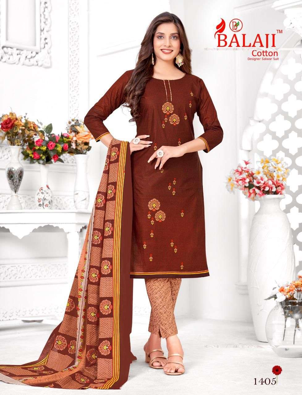 Hungama Vol-14 By Balaji Cotton 1401 To 1412 Series Suits Beautiful Fancy Colorful Stylish Party Wear & Occasional Wear Cotton Dresses At Wholesale Price