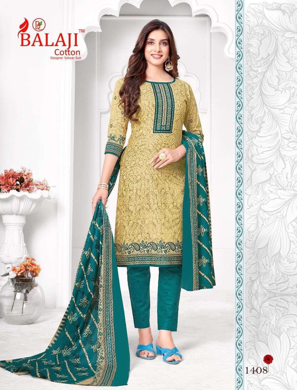 Hungama Vol-14 By Balaji Cotton 1401 To 1412 Series Suits Beautiful Fancy Colorful Stylish Party Wear & Occasional Wear Cotton Dresses At Wholesale Price