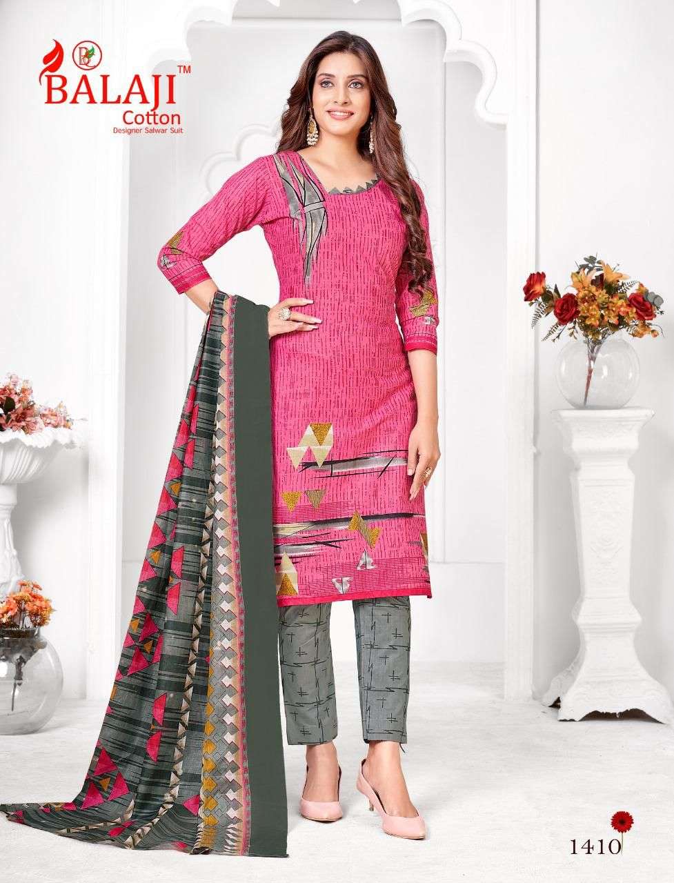 Hungama Vol-14 By Balaji Cotton 1401 To 1412 Series Suits Beautiful Fancy Colorful Stylish Party Wear & Occasional Wear Cotton Dresses At Wholesale Price