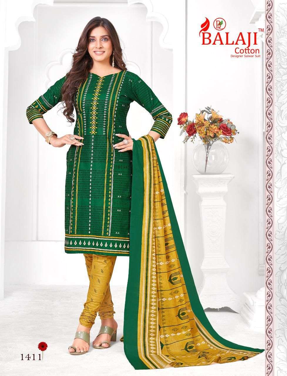 Hungama Vol-14 By Balaji Cotton 1401 To 1412 Series Suits Beautiful Fancy Colorful Stylish Party Wear & Occasional Wear Cotton Dresses At Wholesale Price