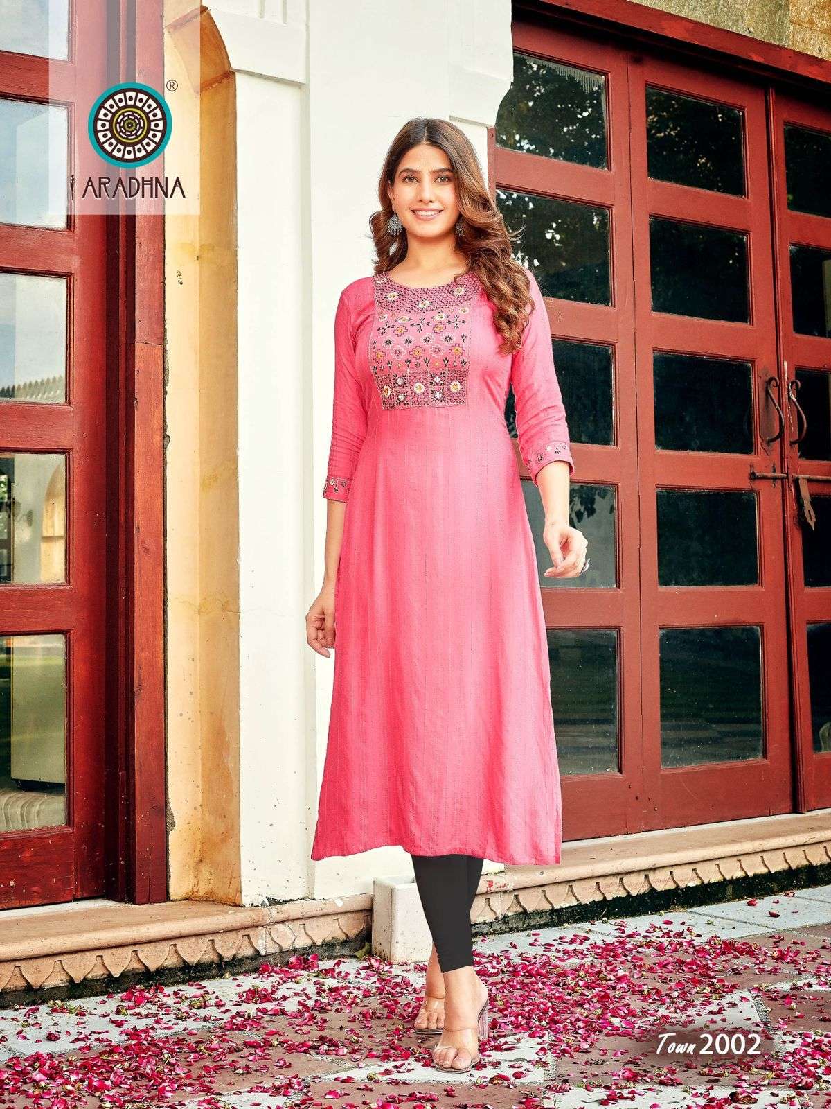 TALK OF THE TOWN VOL-2 BY ARADHNA FASHION 2001 TO 2006 SERIES DESIGNER STYLISH FANCY COLORFUL BEAUTIFUL PARTY WEAR & ETHNIC WEAR COLLECTION VISCOSE EMBROIDERED KURTIS AT WHOLESALE PRICE