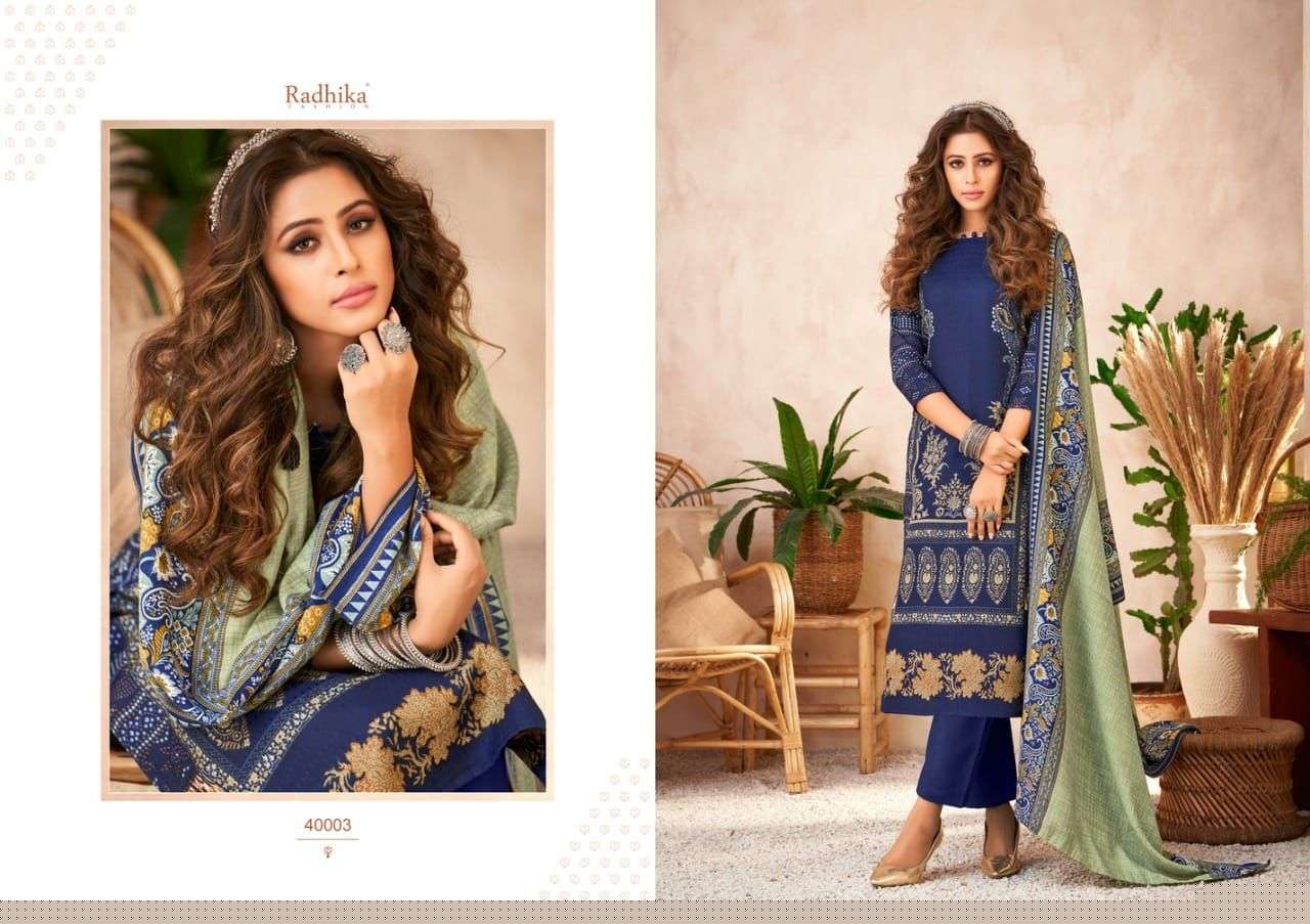 HAYAANA BY SUMYRA 40001 TO 40008 SERIES BEAUTIFUL SUITS COLORFUL STYLISH FANCY CASUAL WEAR & ETHNIC WEAR PURE PASHMINA PRINT DRESSES AT WHOLESALE PRICE