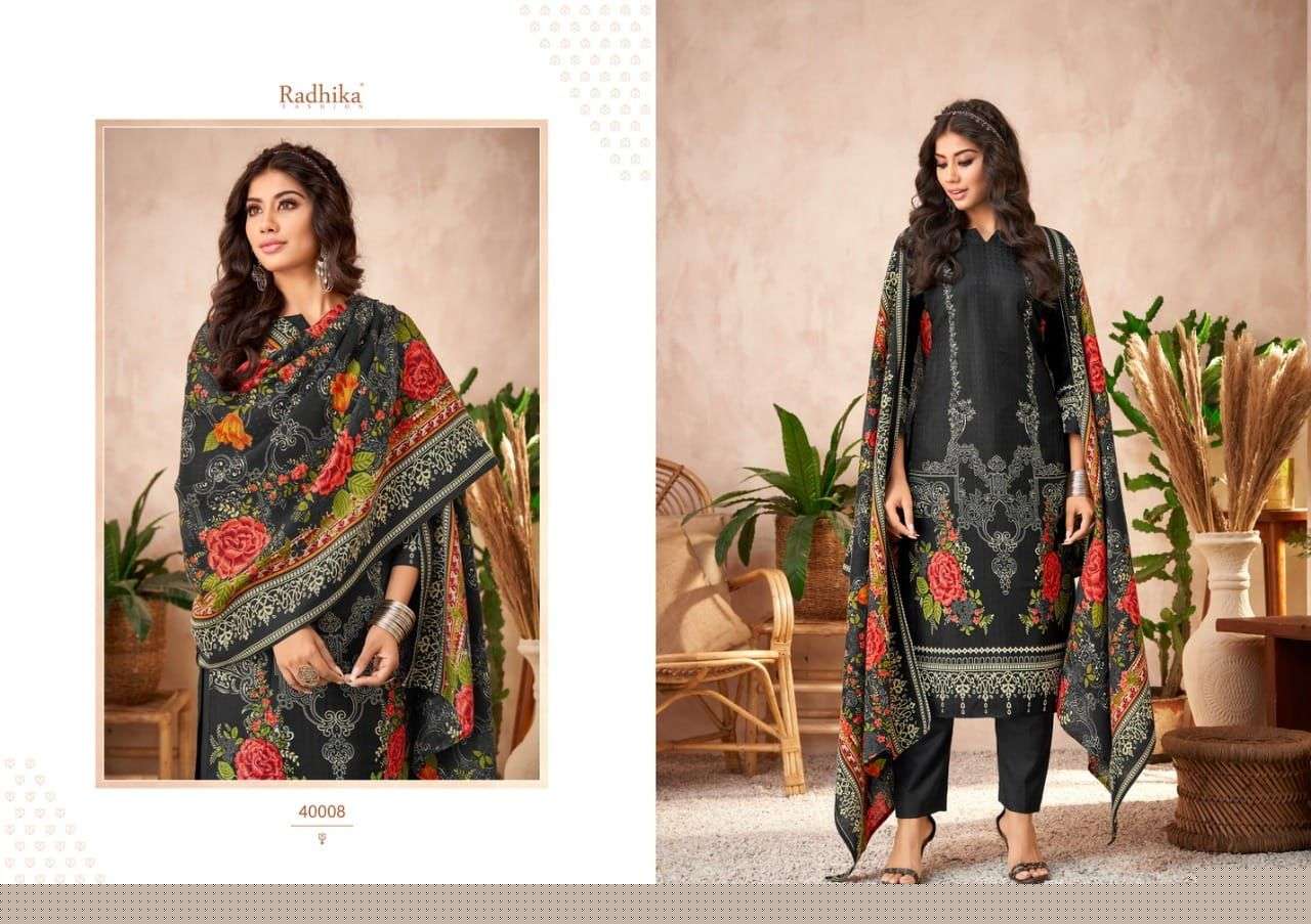 HAYAANA BY SUMYRA 40001 TO 40008 SERIES BEAUTIFUL SUITS COLORFUL STYLISH FANCY CASUAL WEAR & ETHNIC WEAR PURE PASHMINA PRINT DRESSES AT WHOLESALE PRICE