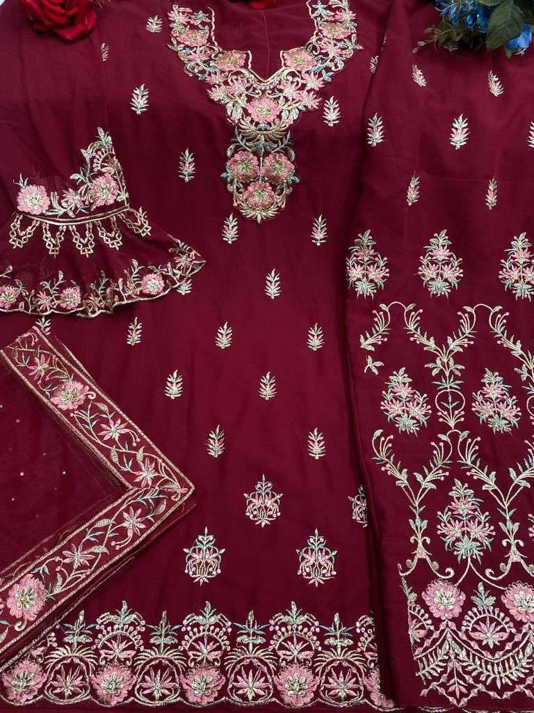 MISHAAL 8013 COLOURS NX BY MISHAAL FAB 8013-E TO 8013-F SERIES BEAUTIFUL PAKISTANI SUITS STYLISH COLORFUL FANCY CASUAL WEAR & ETHNIC WEAR HEAVY GEORGETTE EMBROIDERED DRESSES AT WHOLESALE PRICE