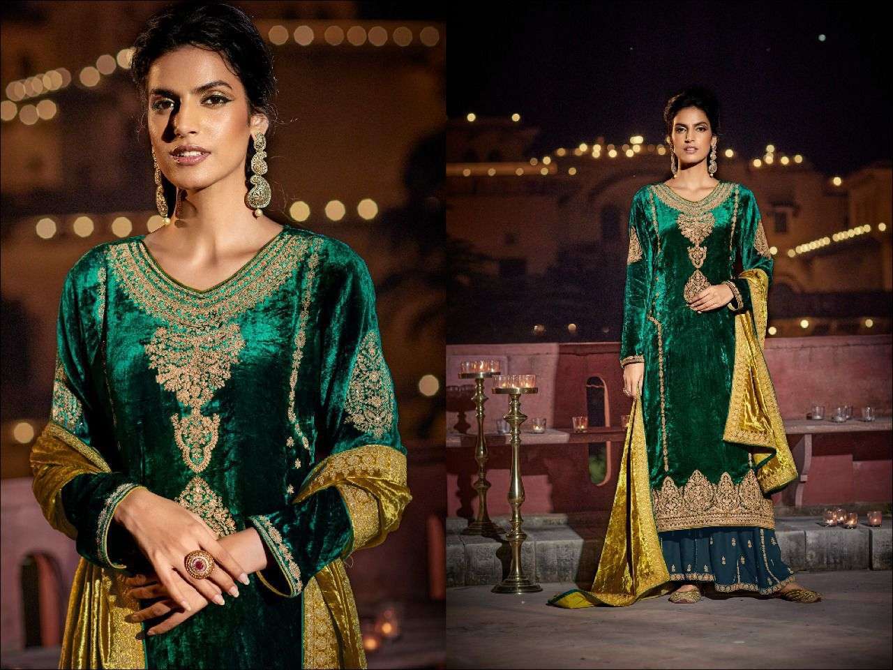 JASHN E RIWAZ BY AIQA 1001 TO 1006 SERIES BEAUTIFUL SUITS COLORFUL STYLISH FANCY CASUAL WEAR & ETHNIC WEAR PURE VELVET DRESSES AT WHOLESALE PRICE