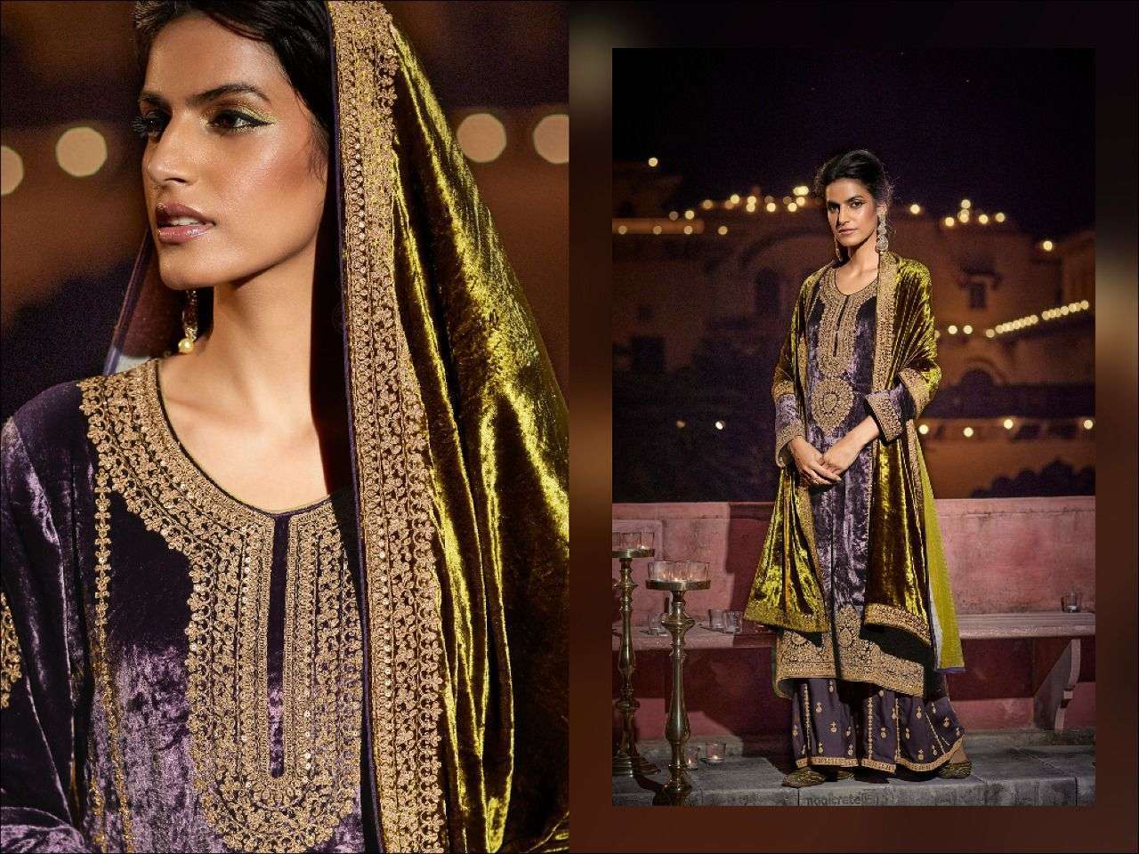 JASHN E RIWAZ BY AIQA 1001 TO 1006 SERIES BEAUTIFUL SUITS COLORFUL STYLISH FANCY CASUAL WEAR & ETHNIC WEAR PURE VELVET DRESSES AT WHOLESALE PRICE