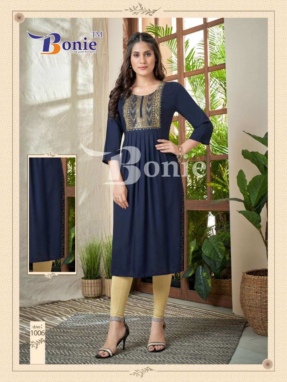 ZEAL BY BONIE 1001 TO 1006 SERIES BEAUTIFUL STYLISH FANCY COLORFUL CASUAL WEAR & ETHNIC WEAR RAYON KURTIS AT WHOLESALE PRICE