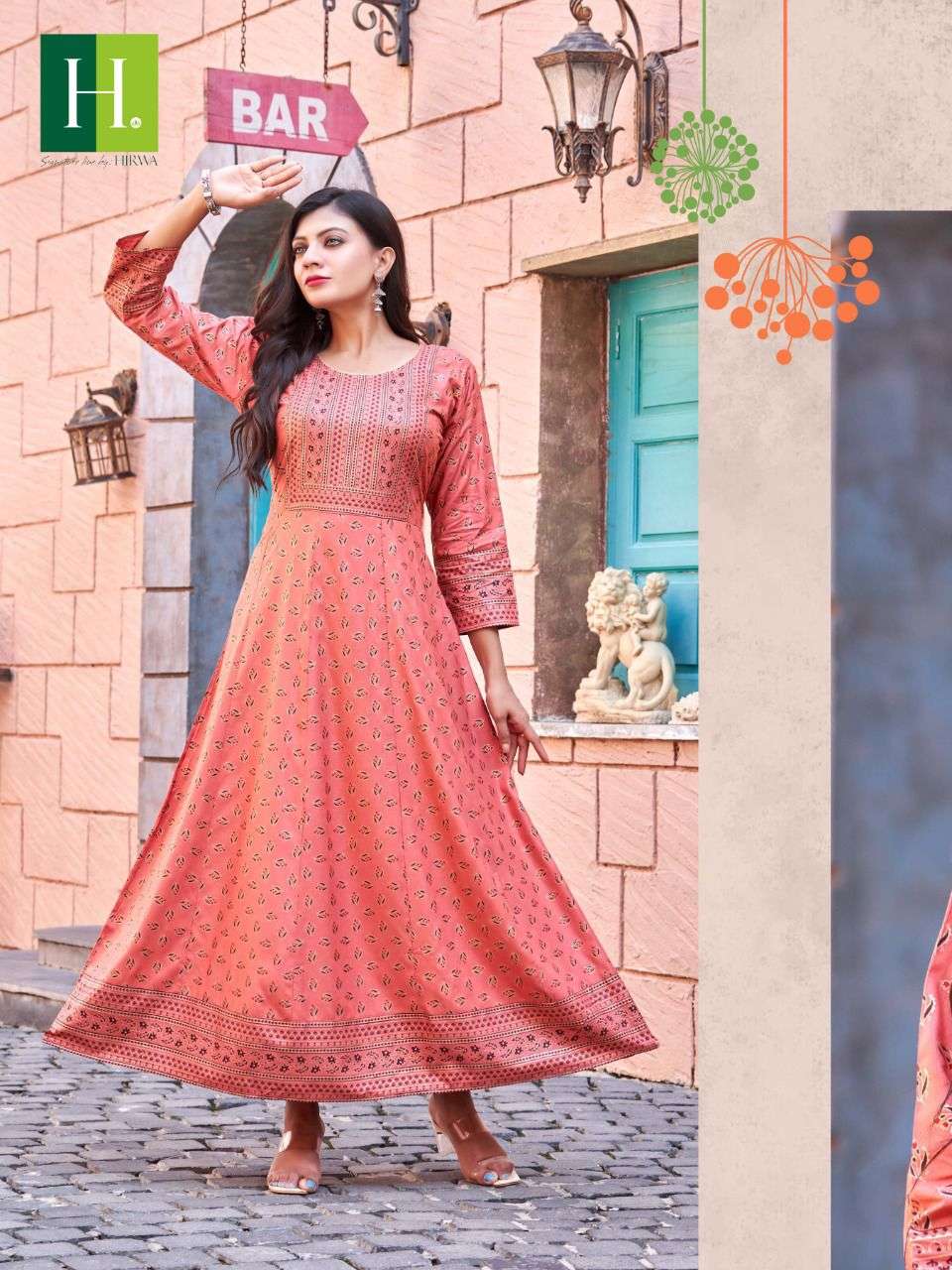 SAMANTHA VOL-3 BY HIRWA 01 TO 10 SERIES BEAUTIFUL STYLISH FANCY COLORFUL CASUAL WEAR & ETHNIC WEAR RAYON GOLD GOWNS AT WHOLESALE PRICE