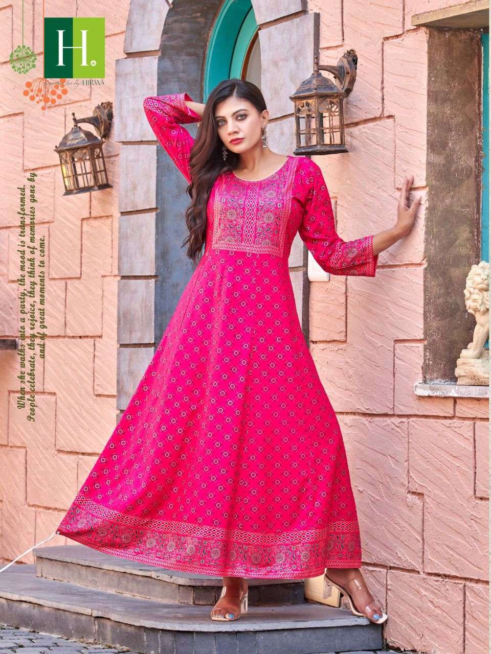 SAMANTHA VOL-3 BY HIRWA 01 TO 10 SERIES BEAUTIFUL STYLISH FANCY COLORFUL CASUAL WEAR & ETHNIC WEAR RAYON GOLD GOWNS AT WHOLESALE PRICE