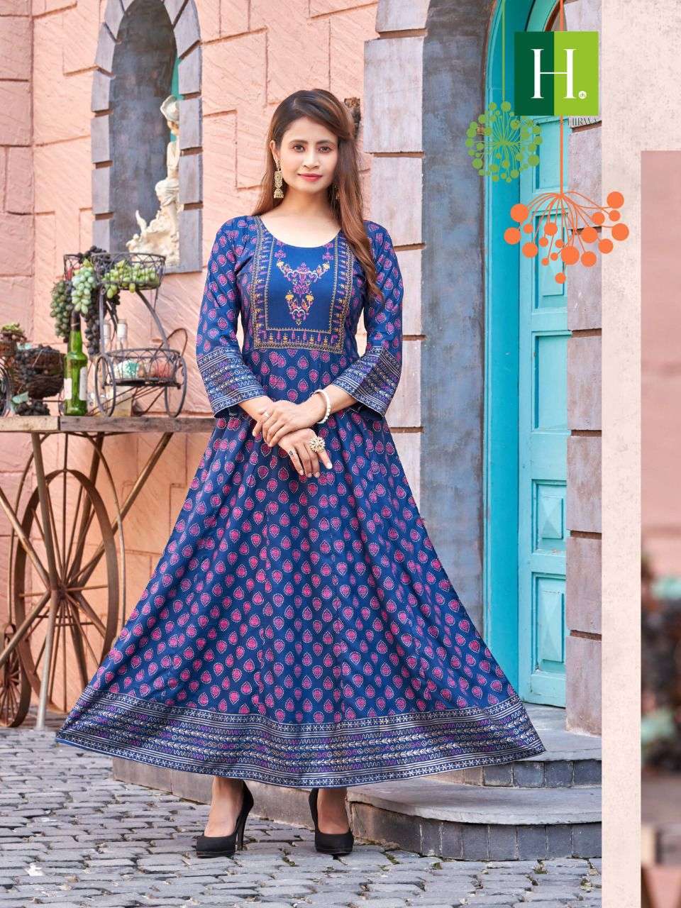 SAMANTHA VOL-3 BY HIRWA 01 TO 10 SERIES BEAUTIFUL STYLISH FANCY COLORFUL CASUAL WEAR & ETHNIC WEAR RAYON GOLD GOWNS AT WHOLESALE PRICE