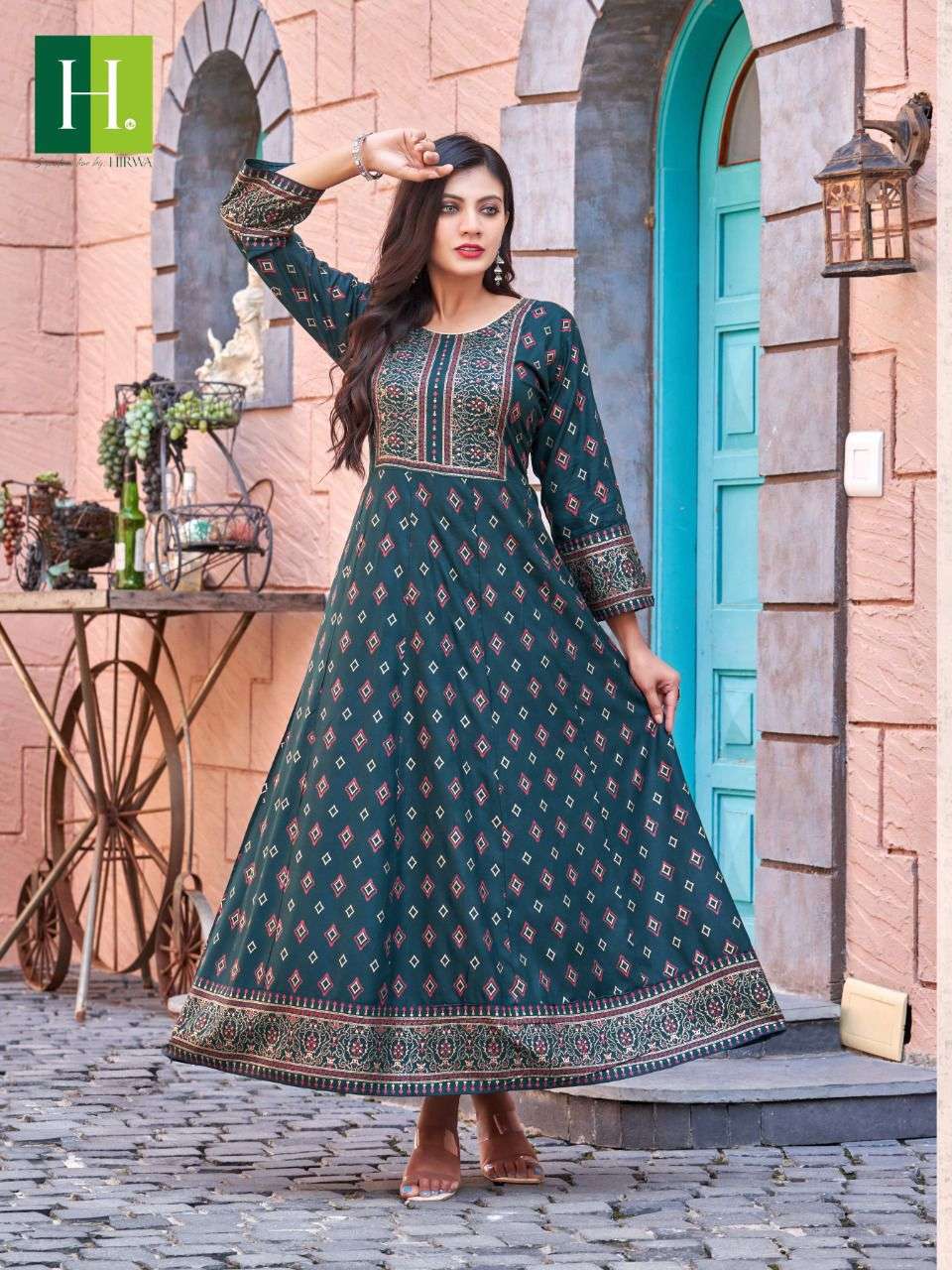 SAMANTHA VOL-3 BY HIRWA 01 TO 10 SERIES BEAUTIFUL STYLISH FANCY COLORFUL CASUAL WEAR & ETHNIC WEAR RAYON GOLD GOWNS AT WHOLESALE PRICE