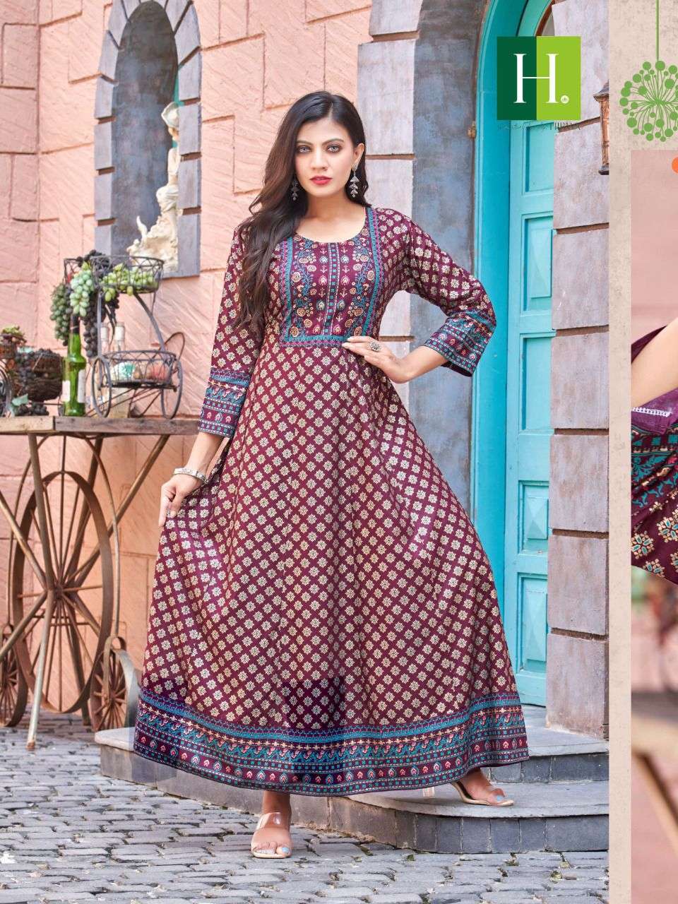 SAMANTHA VOL-3 BY HIRWA 01 TO 10 SERIES BEAUTIFUL STYLISH FANCY COLORFUL CASUAL WEAR & ETHNIC WEAR RAYON GOLD GOWNS AT WHOLESALE PRICE