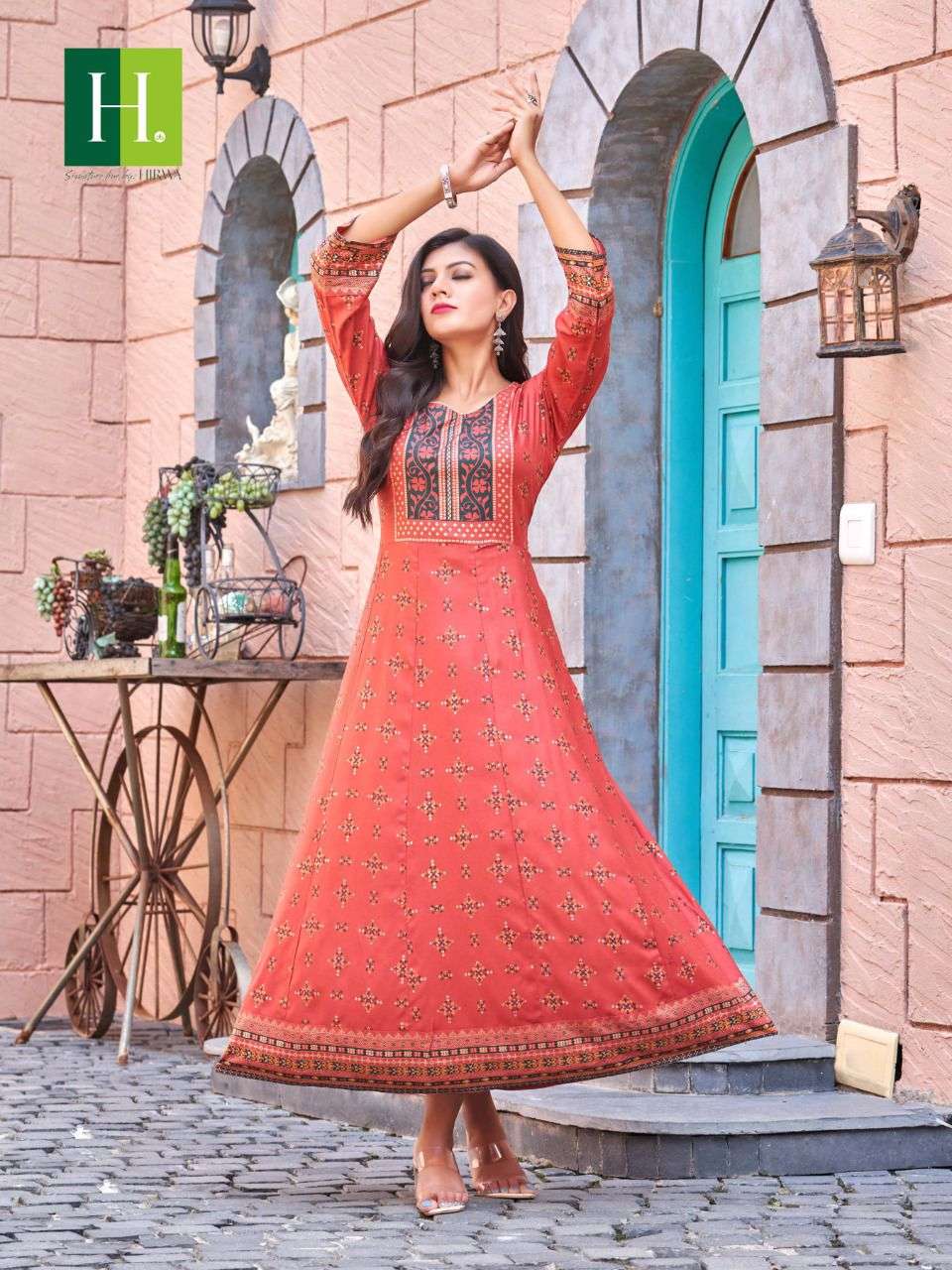 SAMANTHA VOL-3 BY HIRWA 01 TO 10 SERIES BEAUTIFUL STYLISH FANCY COLORFUL CASUAL WEAR & ETHNIC WEAR RAYON GOLD GOWNS AT WHOLESALE PRICE