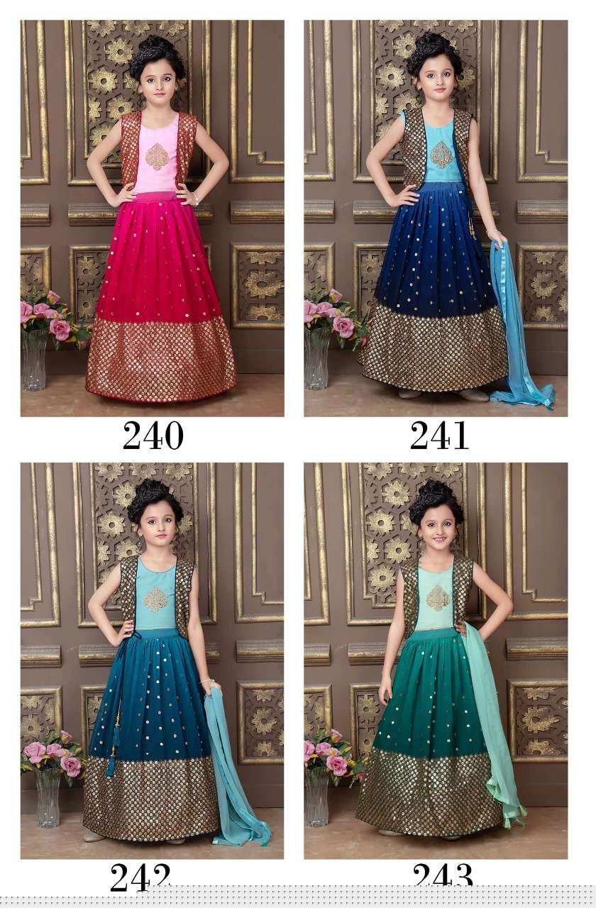 Aaradhna Vol-33 By Fashid Wholesale 240 To 243 Series Beautiful Colorful Fancy Wedding Collection Occasional Wear & Party Wear Georgette Lehengas At Wholesale Price