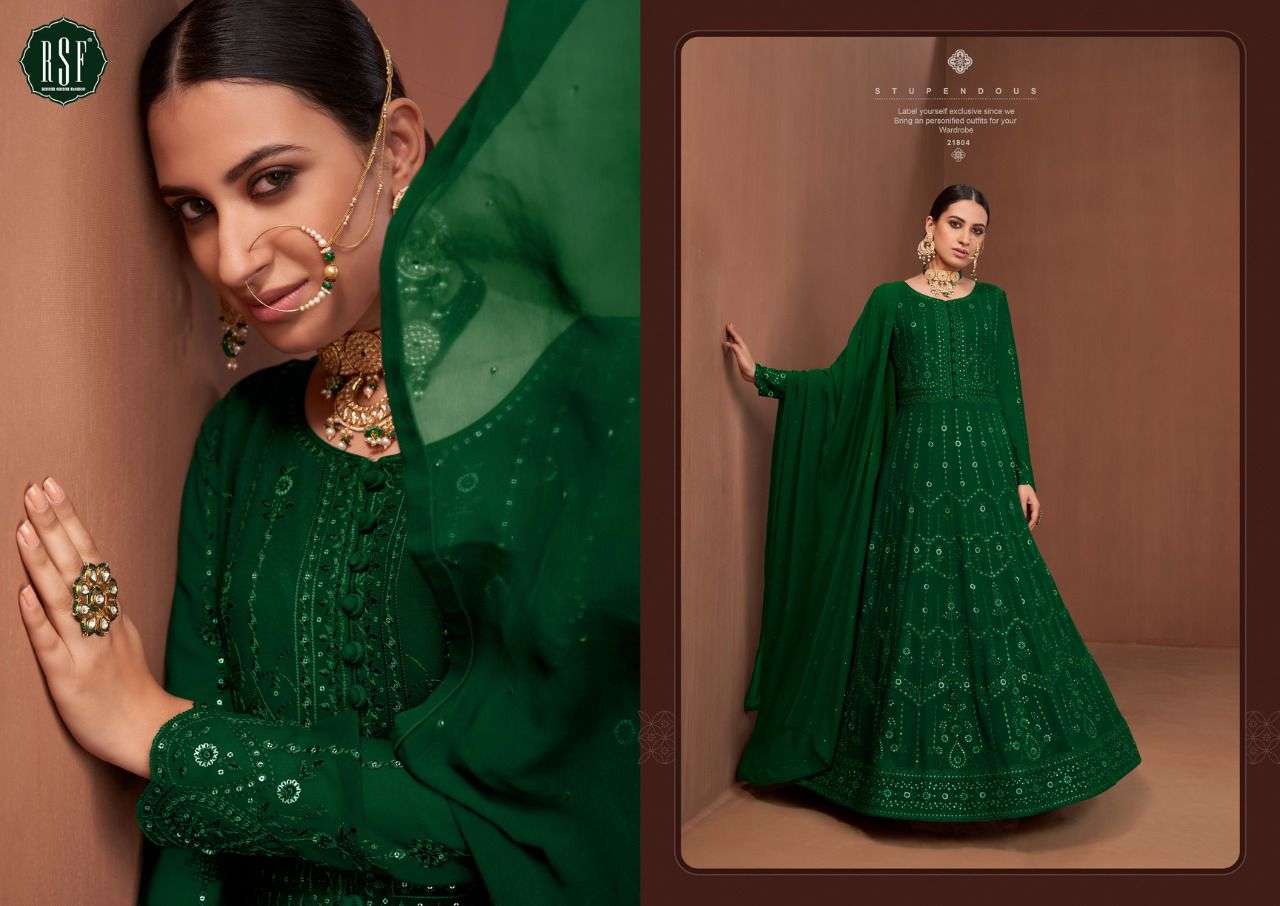 MORNI BY RIDDHI SIDDHI FASHION 21801 TO 21804 SERIES BEAUTIFUL ANARKALI SUITS COLORFUL STYLISH FANCY CASUAL WEAR & ETHNIC WEAR PURE GEORGETTE DRESSES AT WHOLESALE PRICE