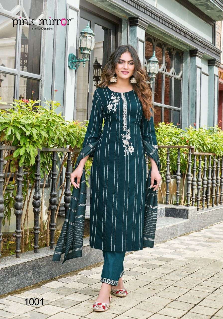RADICAL BY PINK MIRROR 1001 TO 1004 SERIES DESIGNER SUITS BEAUTIFUL FANCY COLORFUL STYLISH PARTY WEAR & OCCASIONAL WEAR VISCOSE EMBROIDERED DRESSES AT WHOLESALE PRICE