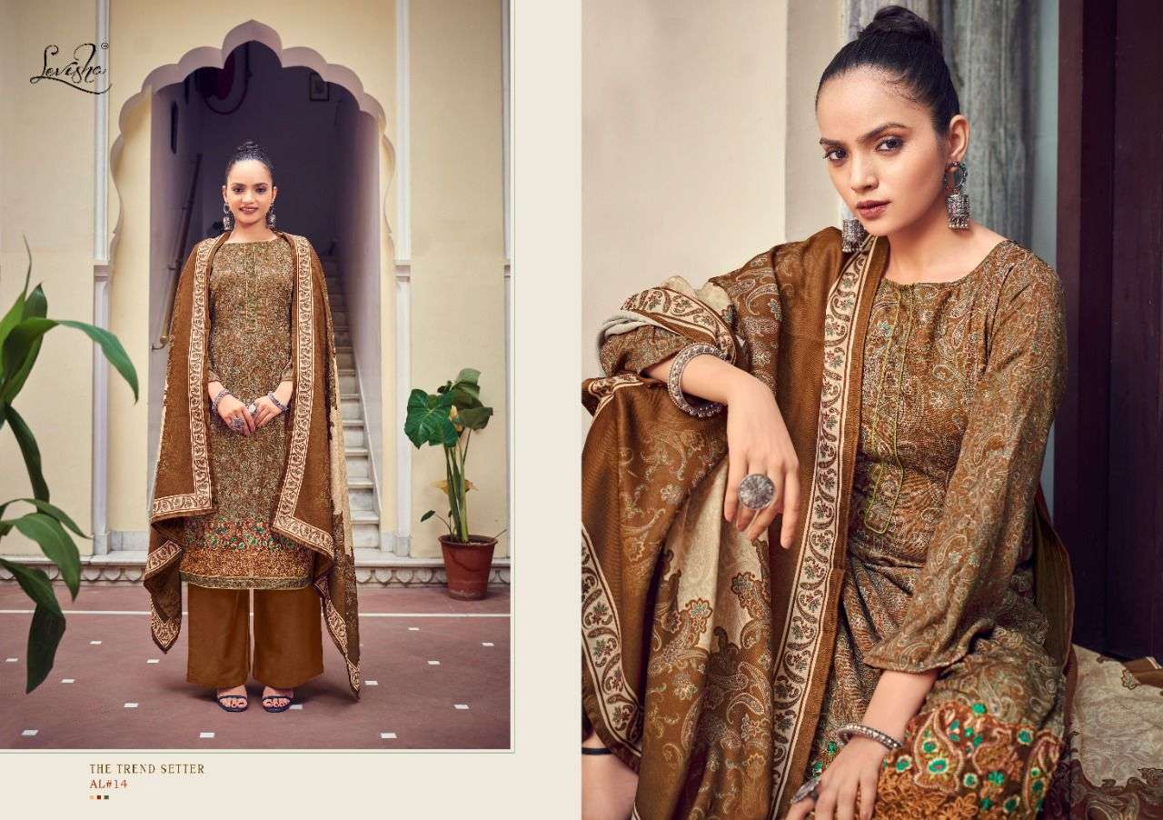 Aaliyah By Levisha 13 To 18 Series Beautiful Suits Colorful Stylish Fancy Casual Wear & Ethnic Wear Pure Pashmina Digital Print Dresses At Wholesale Price