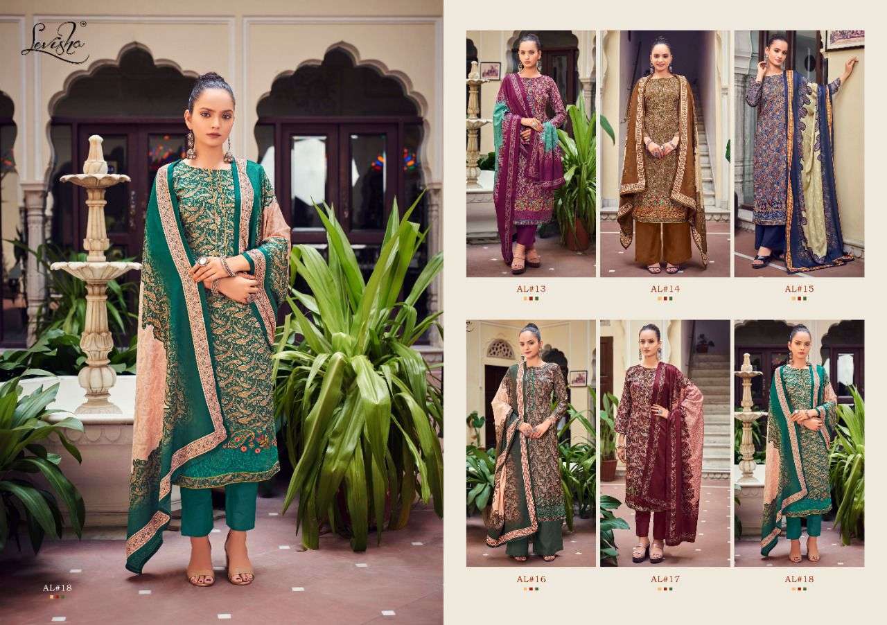 Aaliyah By Levisha 13 To 18 Series Beautiful Suits Colorful Stylish Fancy Casual Wear & Ethnic Wear Pure Pashmina Digital Print Dresses At Wholesale Price