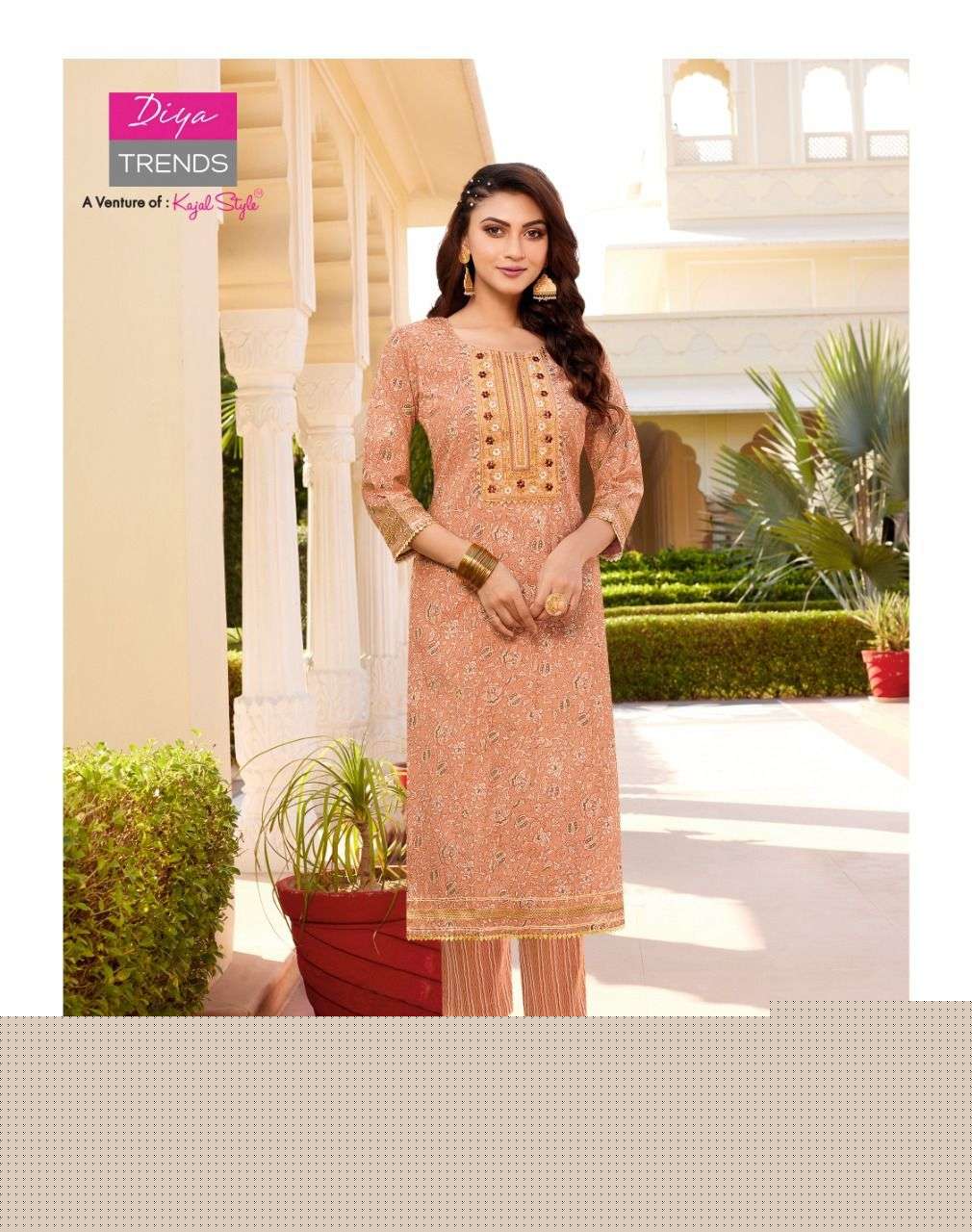 GOLDY VOL-2 BY DIYA TRENDS 2001 TO 2010 SERIES BEAUTIFUL STYLISH FANCY COLORFUL CASUAL WEAR & ETHNIC WEAR CHANDERI PRINT KURTIS WITH BOTTOM AT WHOLESALE PRICE