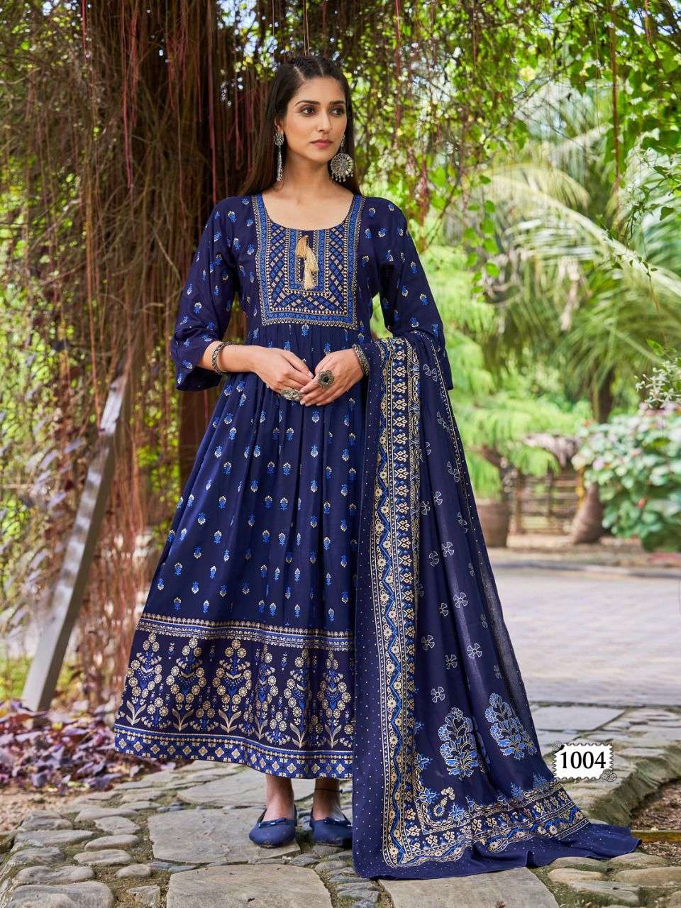 ARABIC KUTHU VOL-3 BY BANWERY FASHION 1001 TO 1008 SERIES BEAUTIFUL STYLISH FANCY COLORFUL CASUAL WEAR & ETHNIC WEAR RAYON PRINT GOWNS WITH DUPATTA AT WHOLESALE PRICE