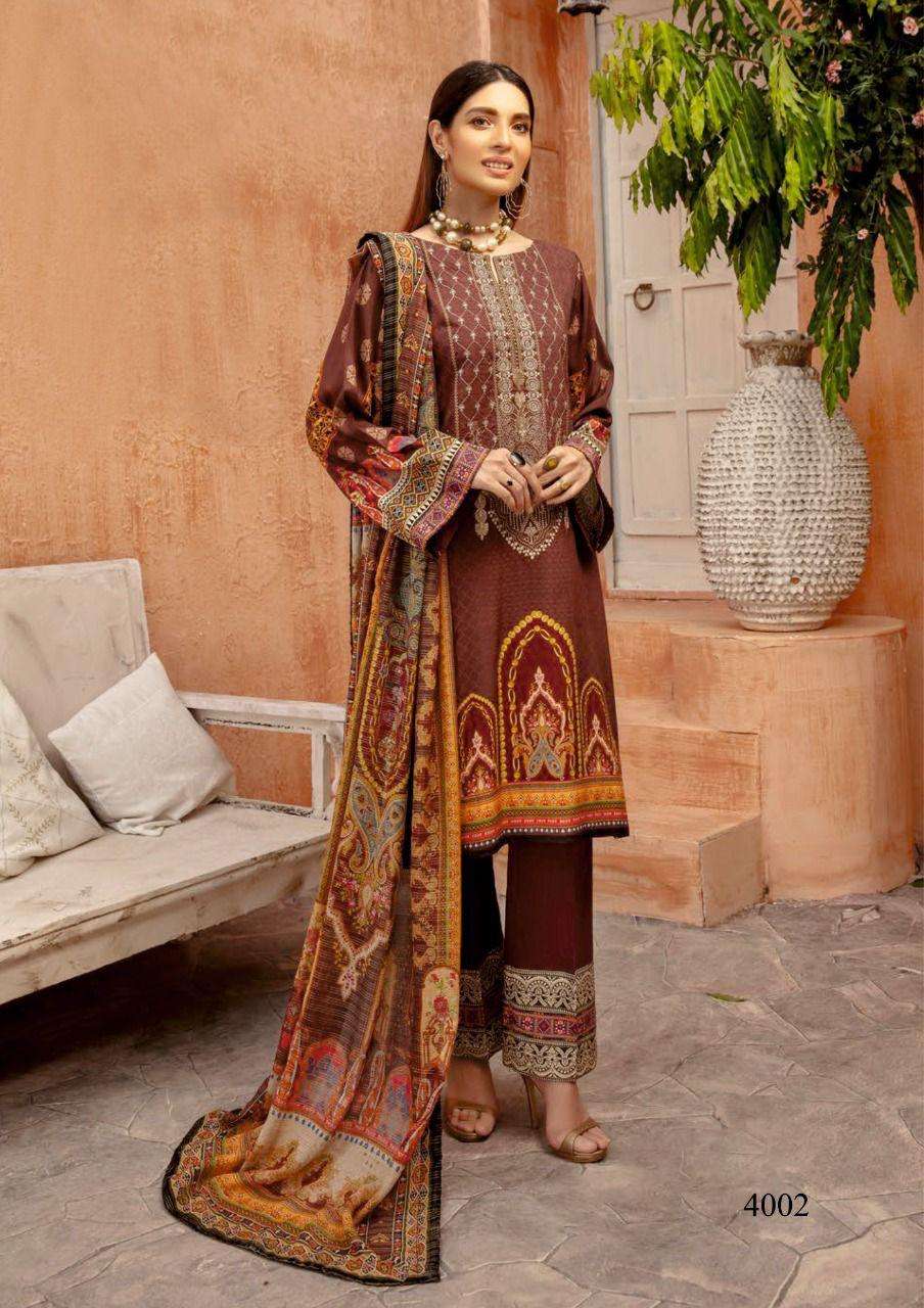 Mahnoor Vol-4 By Bin Saeed 4001 To 4008 Series Suits Beautiful Fancy Colorful Stylish Party Wear & Occasional Wear Pure Lawn Print Dresses At Wholesale Price