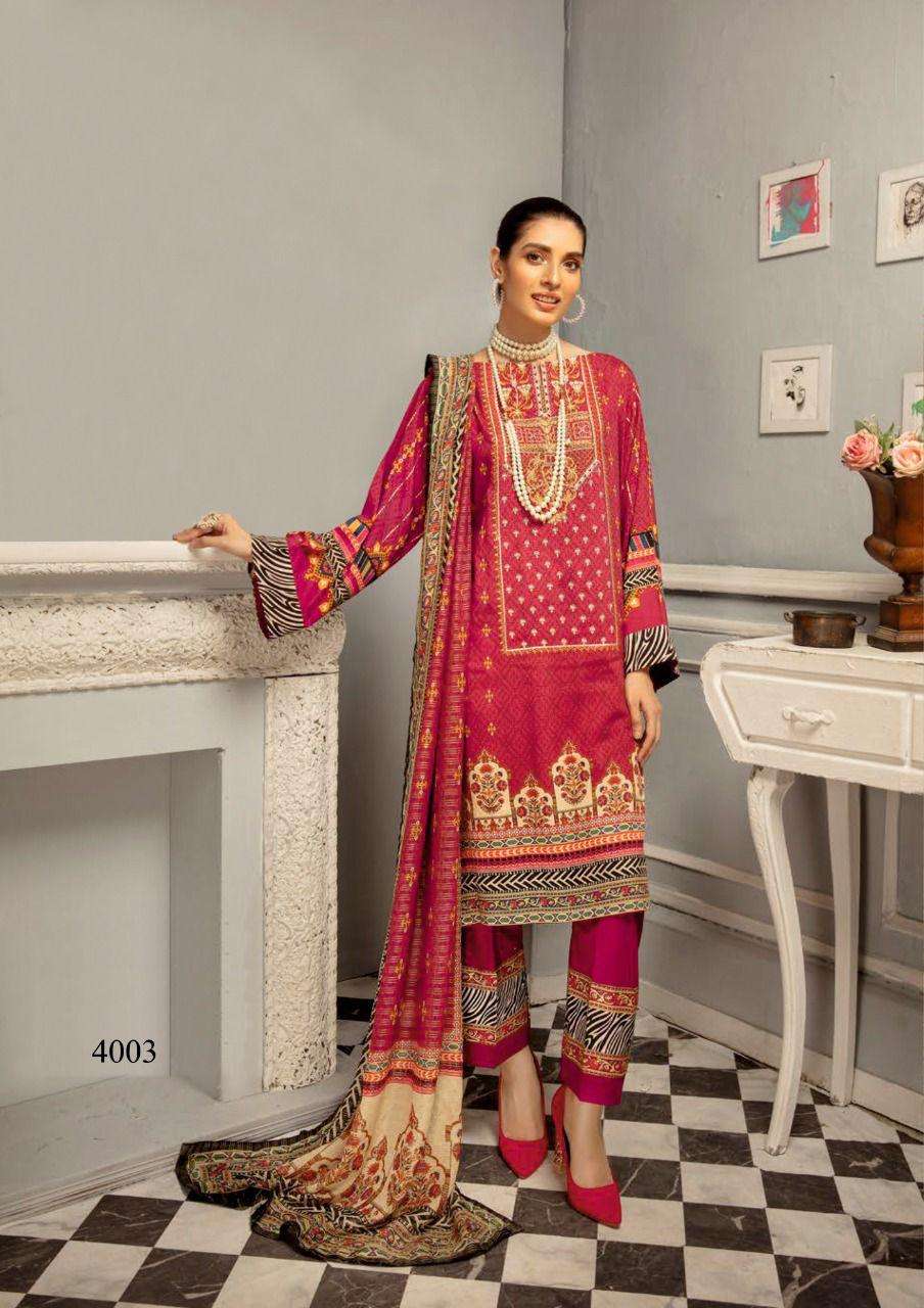 Mahnoor Vol-4 By Bin Saeed 4001 To 4008 Series Suits Beautiful Fancy Colorful Stylish Party Wear & Occasional Wear Pure Lawn Print Dresses At Wholesale Price