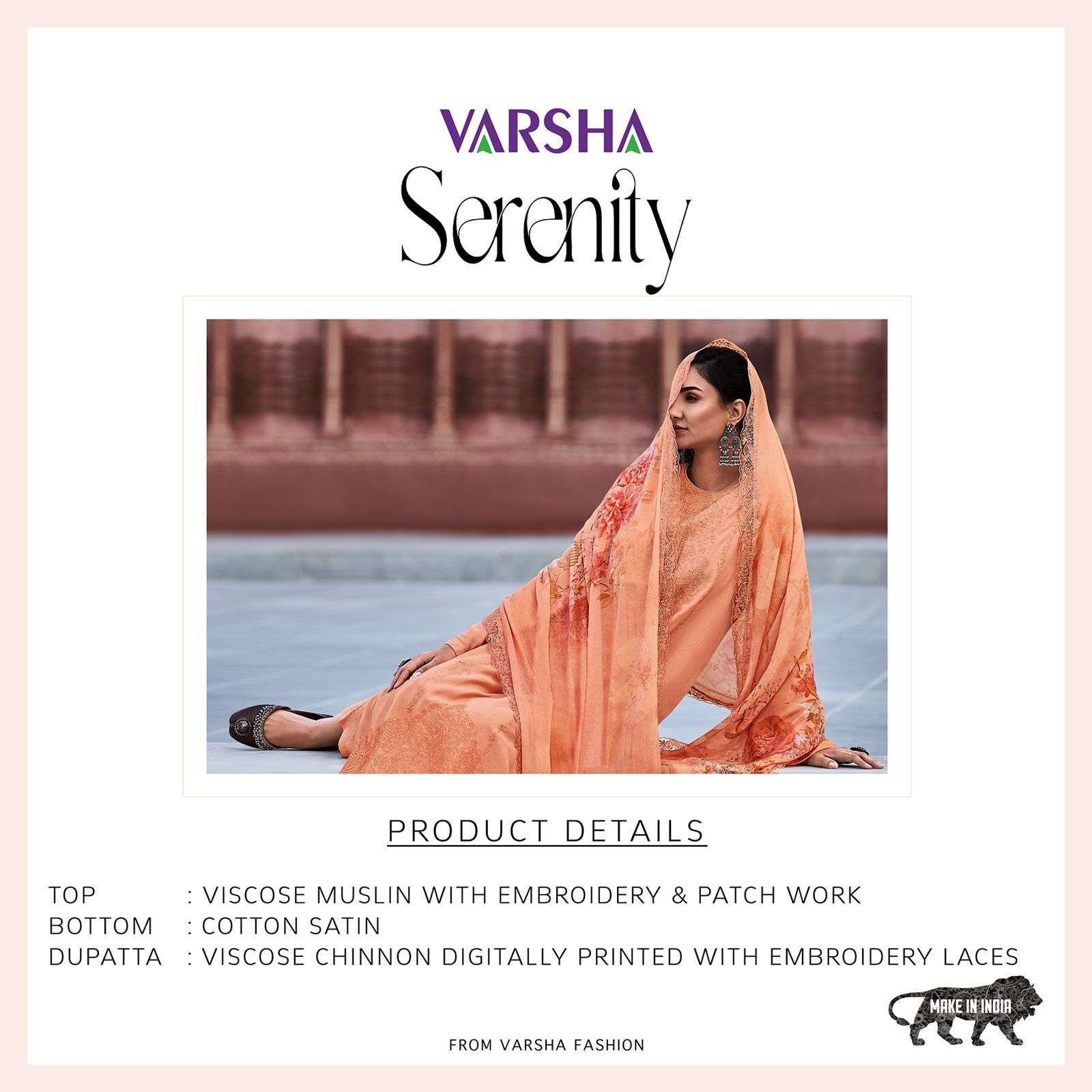 Serenity By Varsha 41 To 44 Series Beautiful Stylish Suits Fancy Colorful Casual Wear & Ethnic Wear & Ready To Wear Viscose Muslin Dresses At Wholesale Price