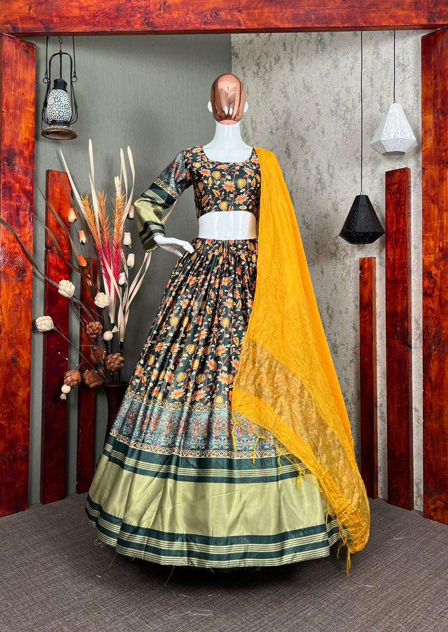 LG-515 BY FASHID WHOLESALE 01 TO 04 SERIES DESIGNER BEAUTIFUL NAVRATRI COLLECTION OCCASIONAL WEAR & PARTY WEAR ZARI SATIN LEHENGAS AT WHOLESALE PRICE