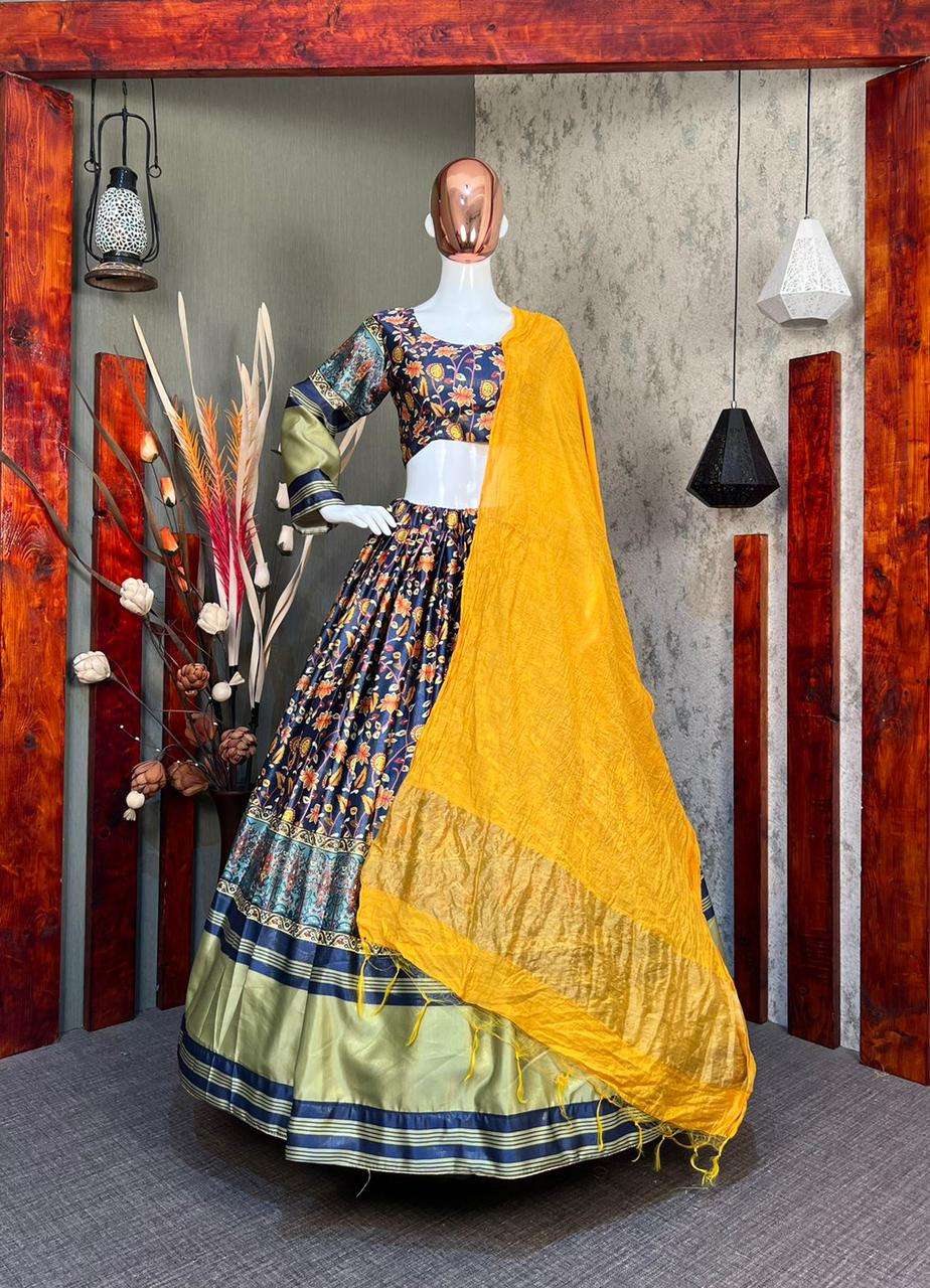 LG-515 BY FASHID WHOLESALE 01 TO 04 SERIES DESIGNER BEAUTIFUL NAVRATRI COLLECTION OCCASIONAL WEAR & PARTY WEAR ZARI SATIN LEHENGAS AT WHOLESALE PRICE