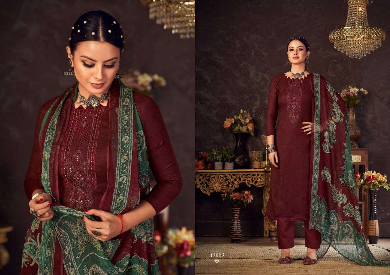 SEELKY BY SIYONI 43001 TO 43008 SERIES BEAUTIFUL SUITS COLORFUL STYLISH FANCY CASUAL WEAR & ETHNIC WEAR HEAVY PASHMINA PRINT DRESSES AT WHOLESALE PRICE