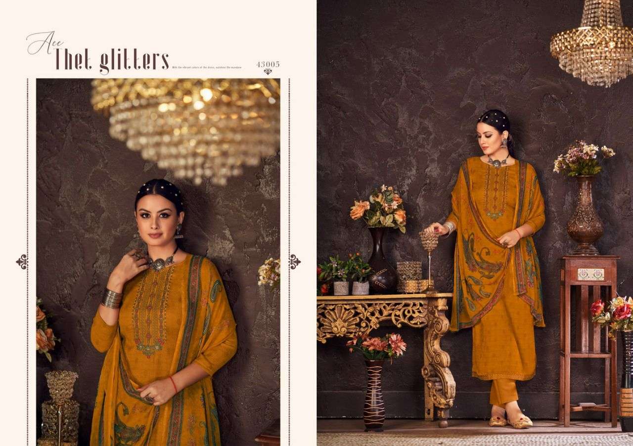 SEELKY BY SIYONI 43001 TO 43008 SERIES BEAUTIFUL SUITS COLORFUL STYLISH FANCY CASUAL WEAR & ETHNIC WEAR HEAVY PASHMINA PRINT DRESSES AT WHOLESALE PRICE