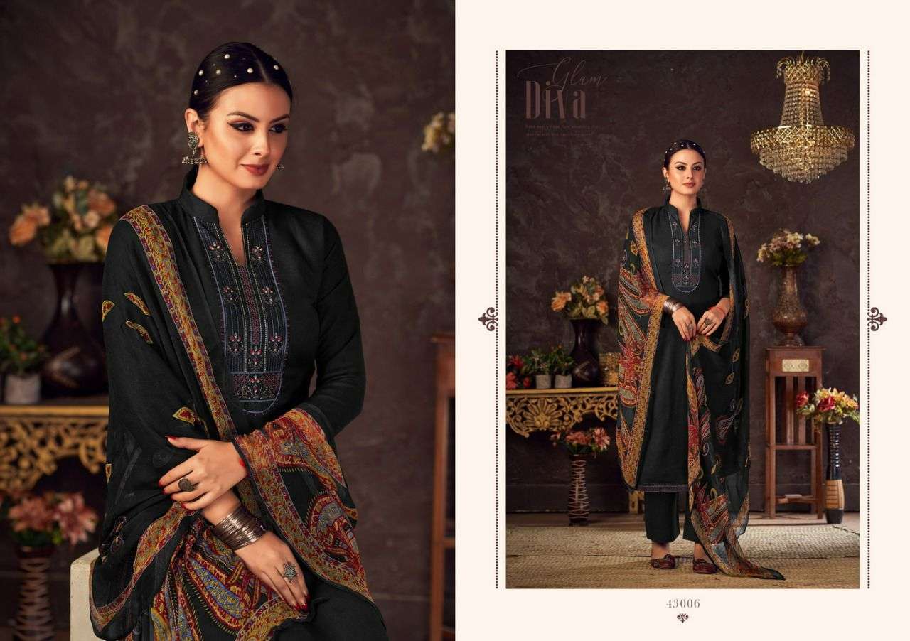 SEELKY BY SIYONI 43001 TO 43008 SERIES BEAUTIFUL SUITS COLORFUL STYLISH FANCY CASUAL WEAR & ETHNIC WEAR HEAVY PASHMINA PRINT DRESSES AT WHOLESALE PRICE