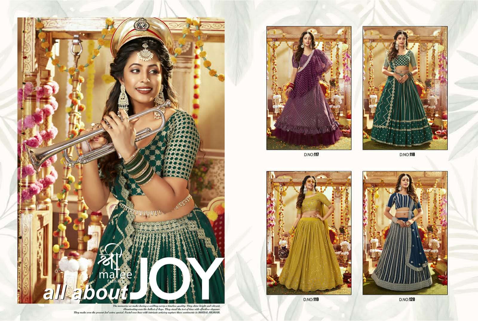 Anaya By Shree Matee Fashion 117 To 120 Series Designer Beautiful Navratri Collection Occasional Wear & Party Wear Satin/Faux Georgette Embroidered Lehengas At Wholesale Price
