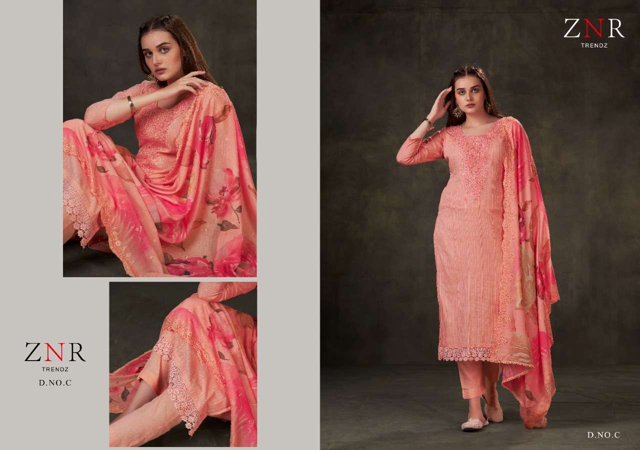 ROMA BY ZNR TRENDZ A TO D SERIES DESIGNER SUITS BEAUTIFUL FANCY COLORFUL STYLISH PARTY WEAR & OCCASIONAL WEAR PURE COTTON DRESSES AT WHOLESALE PRICE