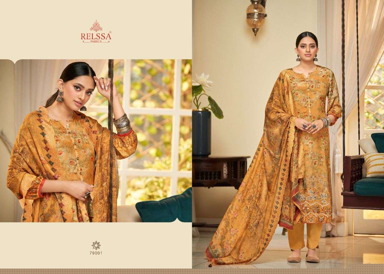 BAANI VOL-2 BY RELSAA FABRICS 79001 TO 79006 SERIES BEAUTIFUL SUITS COLORFUL STYLISH FANCY CASUAL WEAR & ETHNIC WEAR PURE CREPE DRESSES AT WHOLESALE PRICE