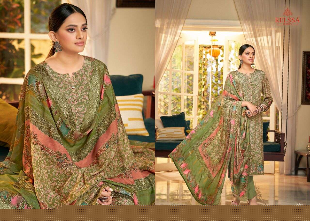 BAANI VOL-2 BY RELSAA FABRICS 79001 TO 79006 SERIES BEAUTIFUL SUITS COLORFUL STYLISH FANCY CASUAL WEAR & ETHNIC WEAR PURE CREPE DRESSES AT WHOLESALE PRICE