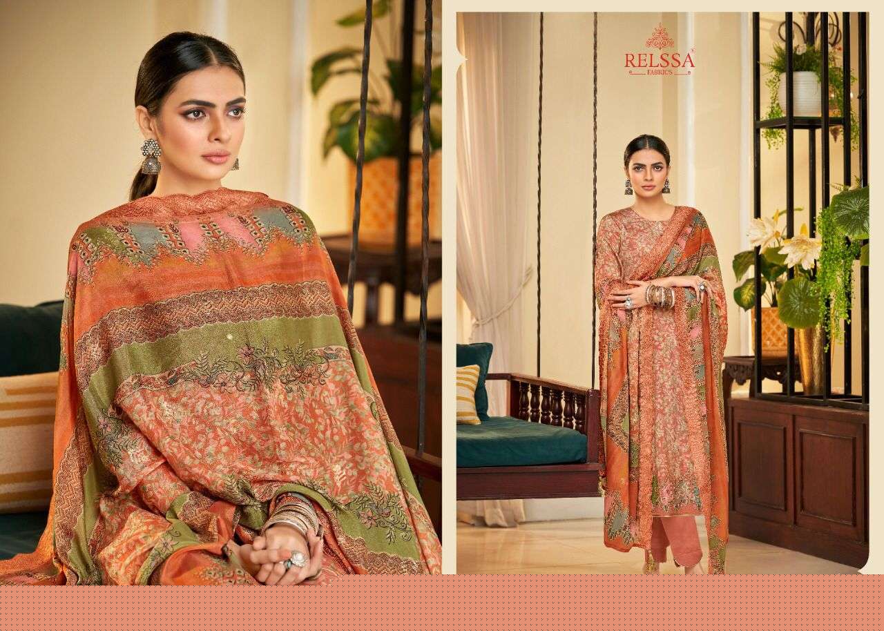 BAANI VOL-2 BY RELSAA FABRICS 79001 TO 79006 SERIES BEAUTIFUL SUITS COLORFUL STYLISH FANCY CASUAL WEAR & ETHNIC WEAR PURE CREPE DRESSES AT WHOLESALE PRICE