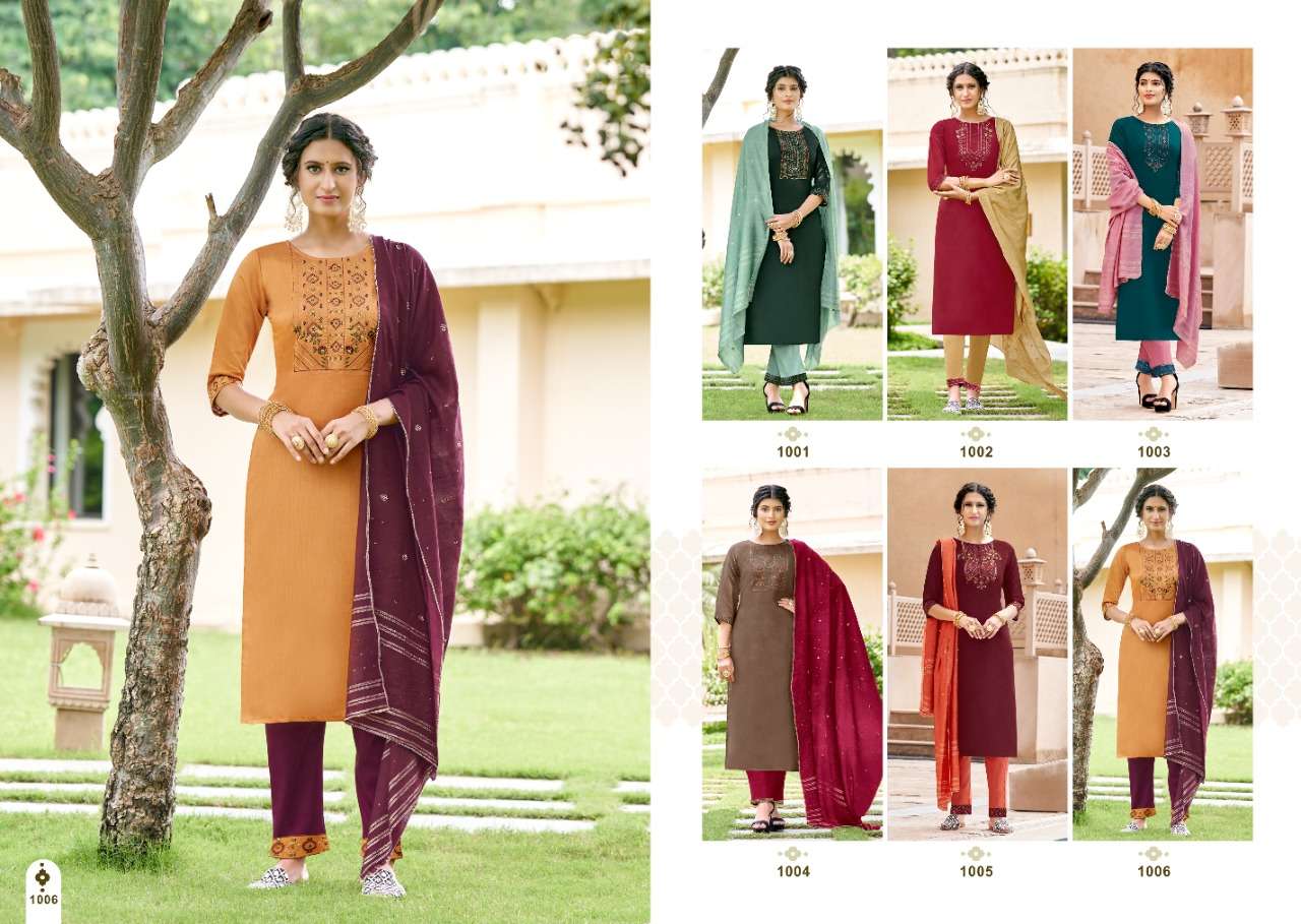 AMAIRA BY JINESH NX 1001 TO 1006 SERIES BEAUTIFUL SUITS COLORFUL STYLISH FANCY CASUAL WEAR & ETHNIC WEAR PURE SILK DRESSES AT WHOLESALE PRICE