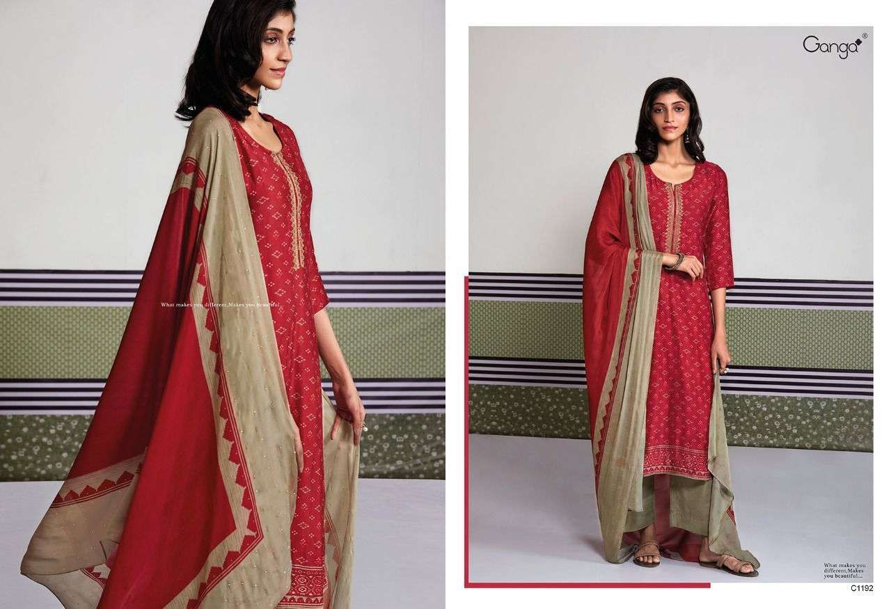 KALINDI BY GANGA FASHION 1187 TO 1192 SERIES DESIGNER SUITS BEAUTIFUL FANCY COLORFUL STYLISH PARTY WEAR & OCCASIONAL WEAR BEMBERG SILK DRESSES AT WHOLESALE PRICE