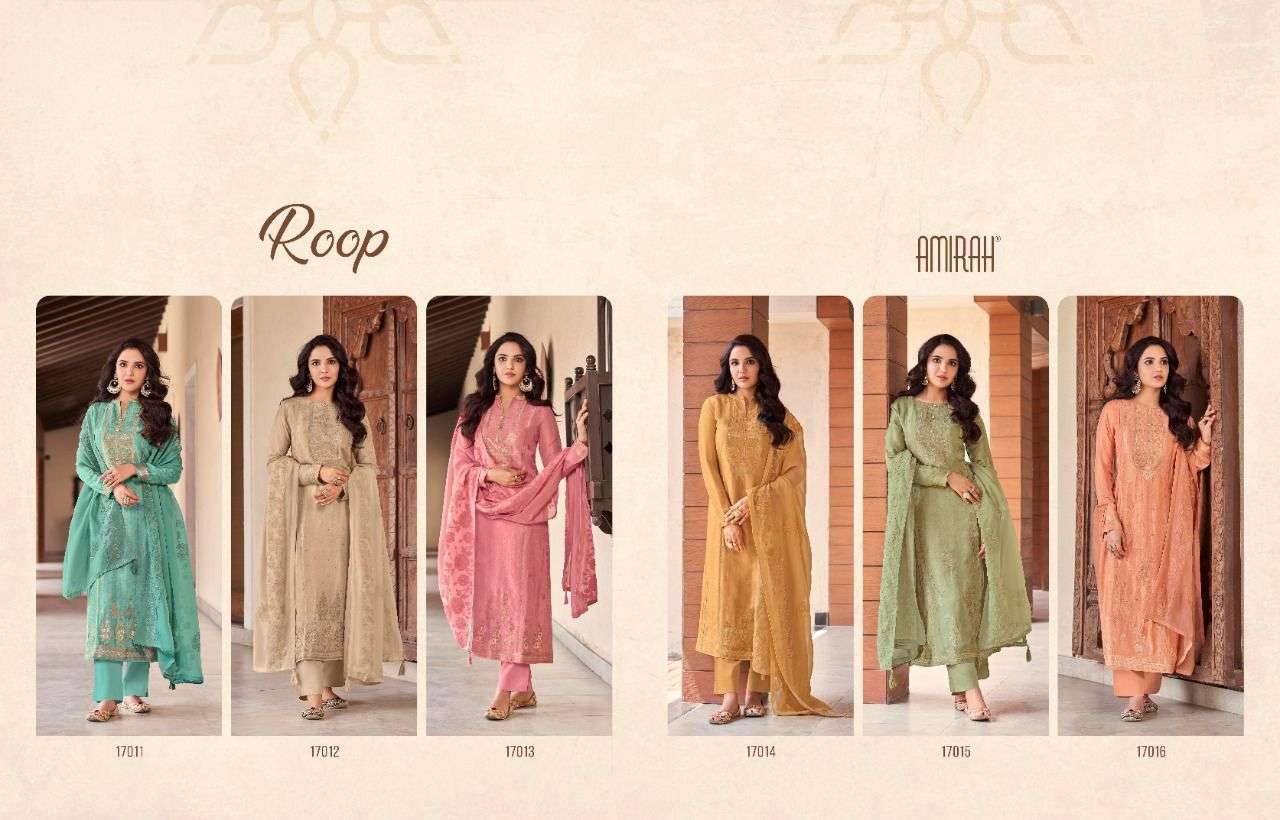 Roop By Amirah 17011 To 17016 Series Beautiful Suits Colorful Stylish Fancy Casual Wear & Ethnic Wear Viscose Jacquard Dresses At Wholesale Price