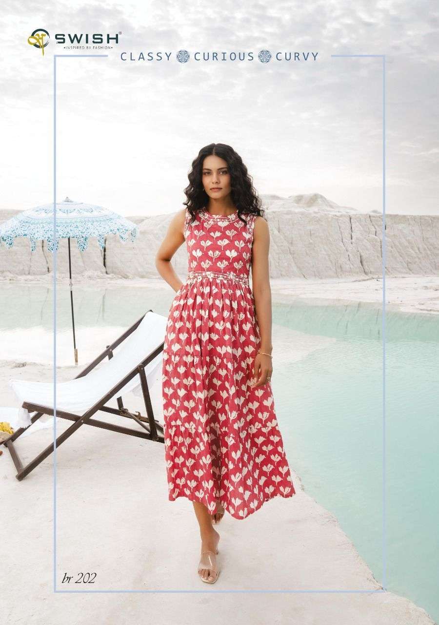BE RICH VOL-2 BY SWISH 201 TO 208 SERIES BEAUTIFUL STYLISH FANCY COLORFUL CASUAL WEAR & ETHNIC WEAR VISCOSE PRINT KURTIS AT WHOLESALE PRICE