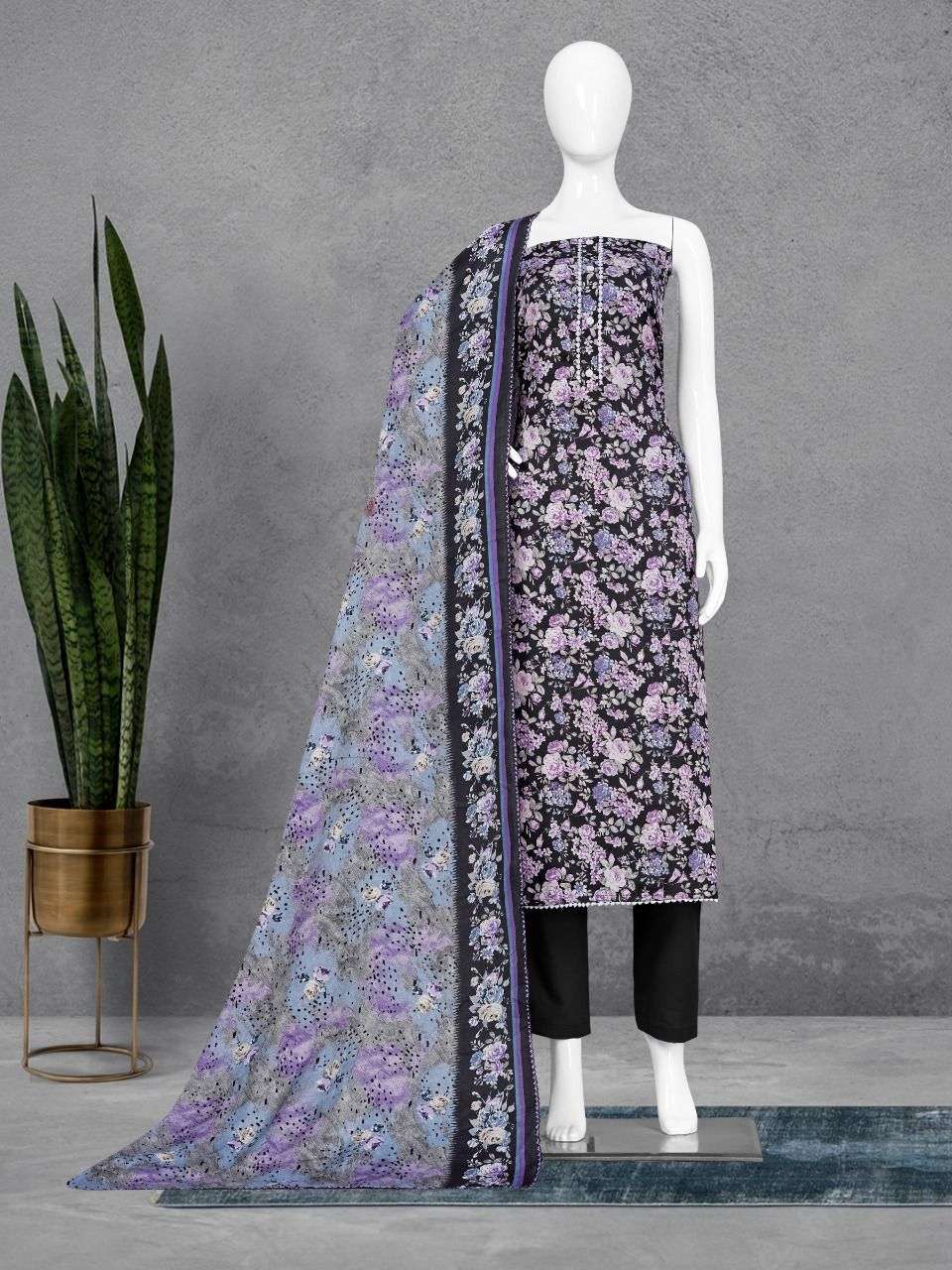 LAJJO-1949 BY BIPSON 1949-A TO 1949-D SERIES DESIGNER SUITS BEAUTIFUL FANCY COLORFUL STYLISH PARTY WEAR & OCCASIONAL WEAR PASHMINA JACQUARD DRESSES AT WHOLESALE PRICE